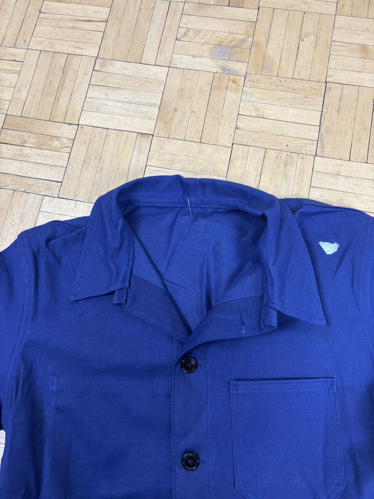 Le Laboureur Vintage 60s/70s unbranded French chore coat dark blue Size US M / EU 48-50 / 2 - 3 Thumbnail