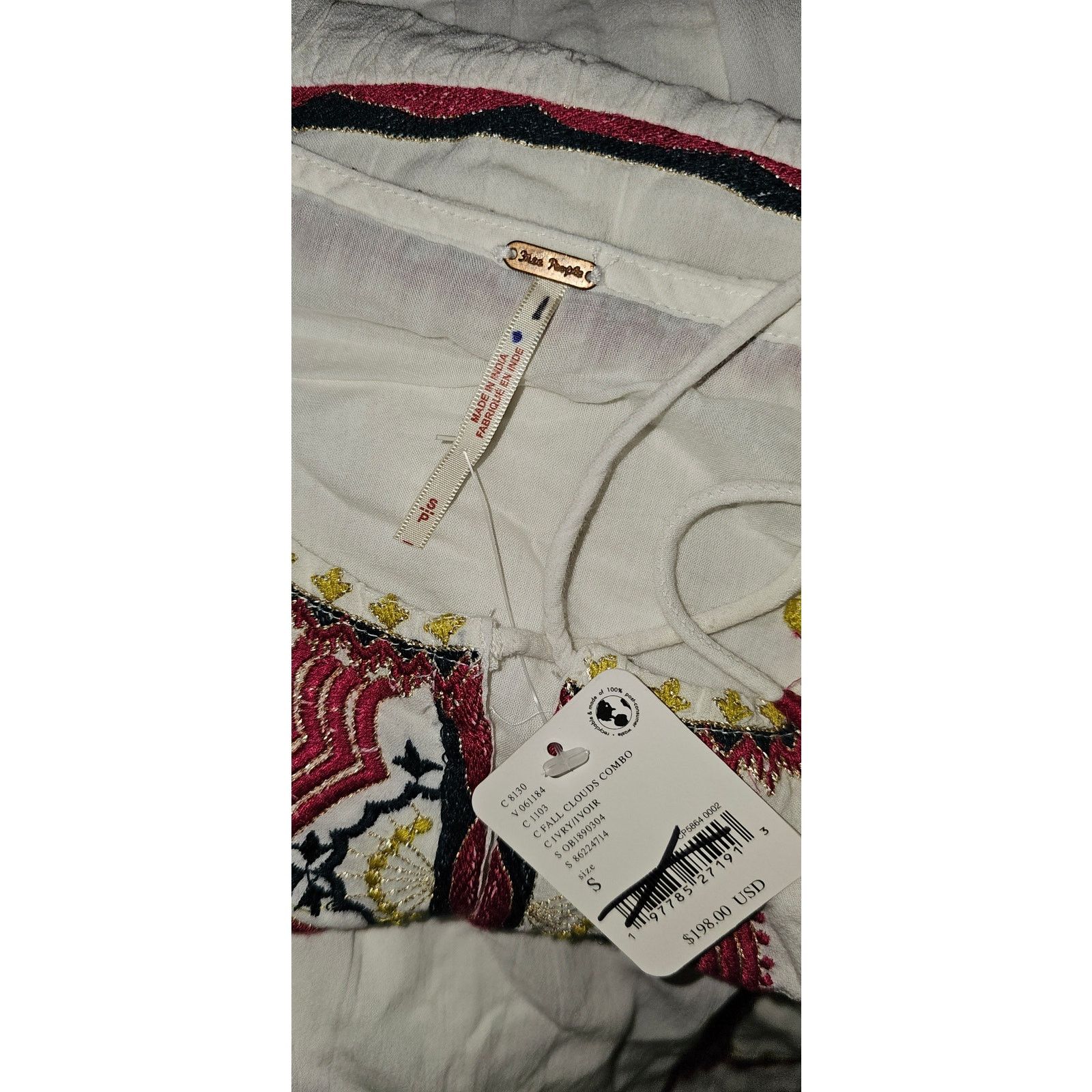 Free People New FREE PEOPLE Sweet Escape Midi Dress $198 SMALL Ivory Size S / US 4 / IT 40 - 9 Thumbnail