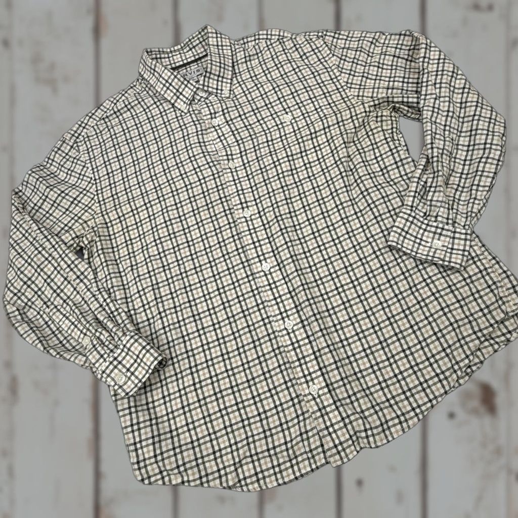 Orvis Orvis Shirt Mens XL Beige Green Plaid Button Down Long Sleeve Classic Fit Casual Size US XL / EU 56 / 4 - 1 Thumbnail