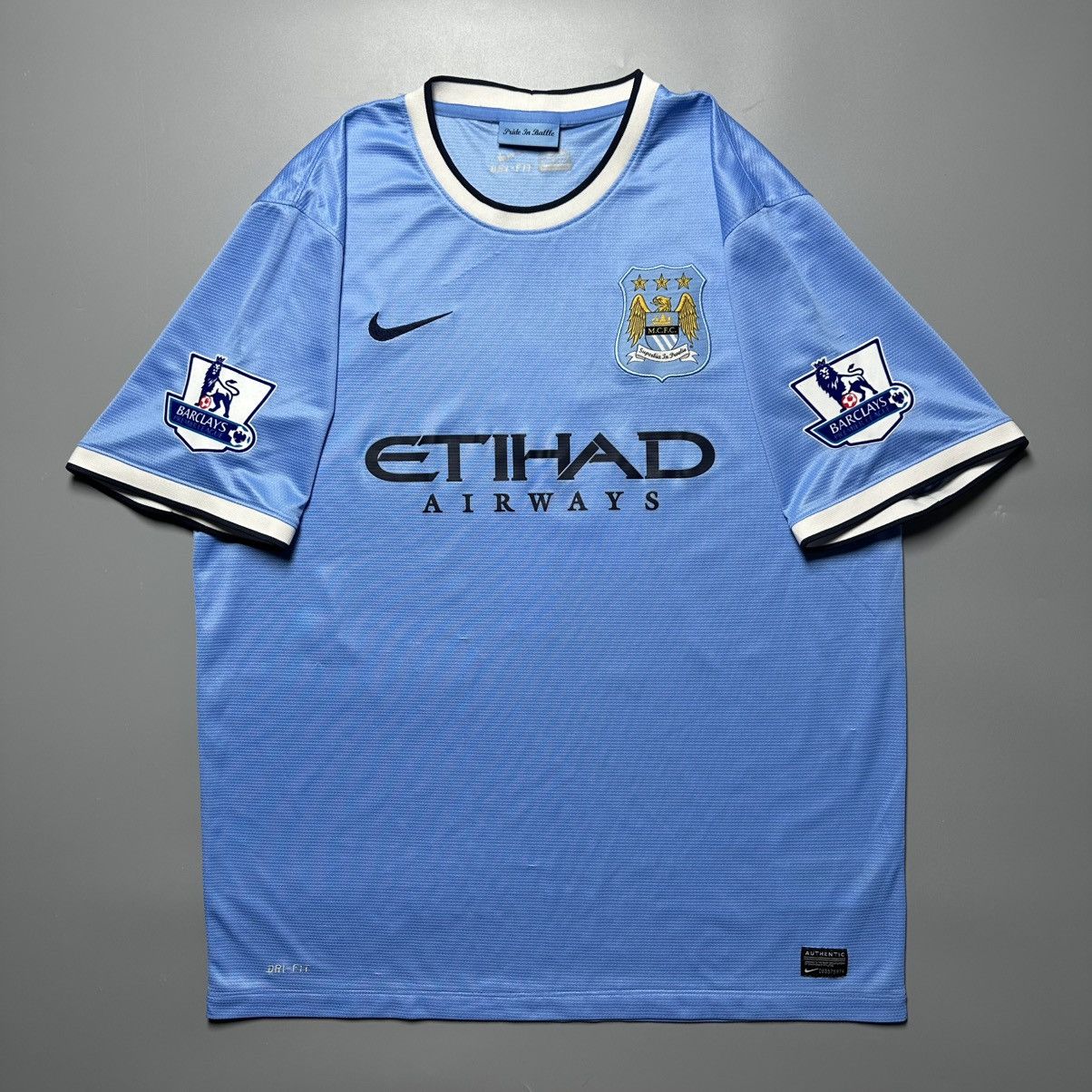 Nike MAN CITY NIKE 2013/2014 FOOTBALL HOME JERSEY #4 KOMPANY Size US XL / EU 56 / 4 - 2 Thumbnail