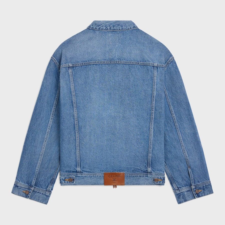 Celine o1d2blof0226 Denim Jacket in Light Blue Size US L / EU 52-54 / 3 - 2 Thumbnail