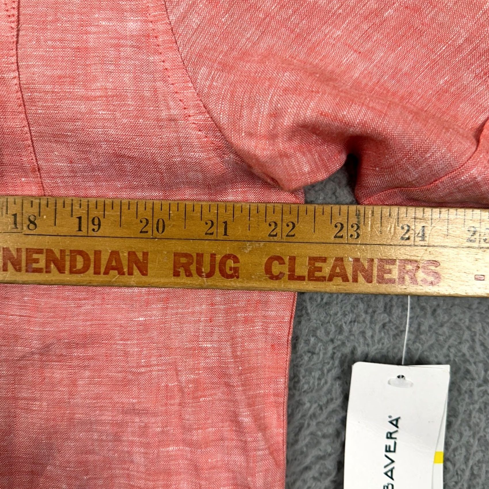 Cubavera Cubavera Shirt Button-Up Mens M Short Sleeve Pocket Coral Linen NEW Size US M / EU 48-50 / 2 - 6 Thumbnail