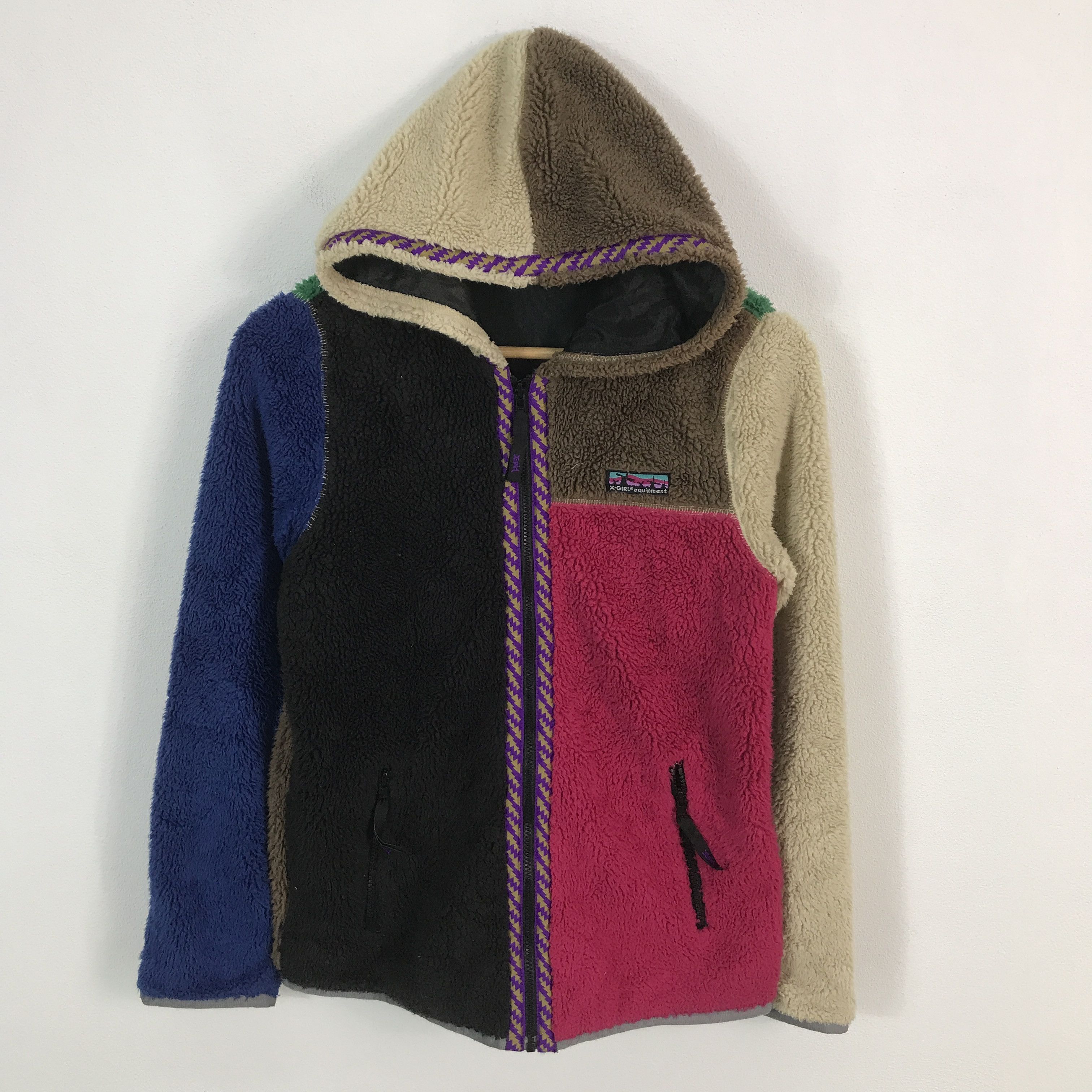 Japanese Brand × Vintage XGirl Sherpa multicolour hoodies jacket Size US S / EU 44-46 / 1 - 1 Thumbnail