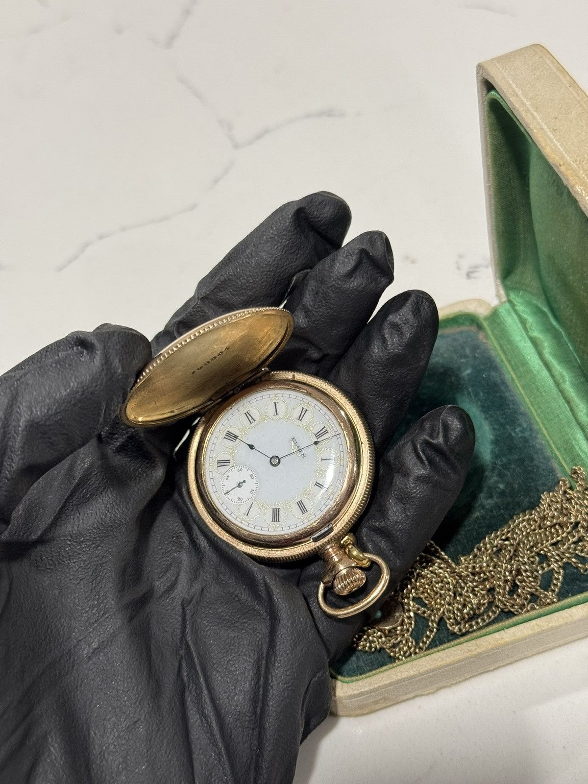 Elgin National Watch Company Vintage 1890s Elgin Gold Filled Pocket Watch Size ONE SIZE - 9 Thumbnail