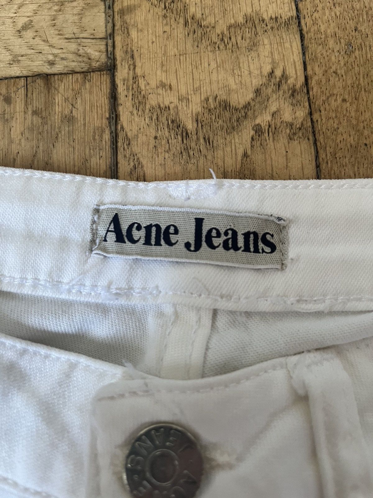 Acne Studios × Vintage Vintage Acne Studios White Denim Jeans Size 27/32 Y2K USA Size 32" / US 10 / IT 46 - 5 Thumbnail