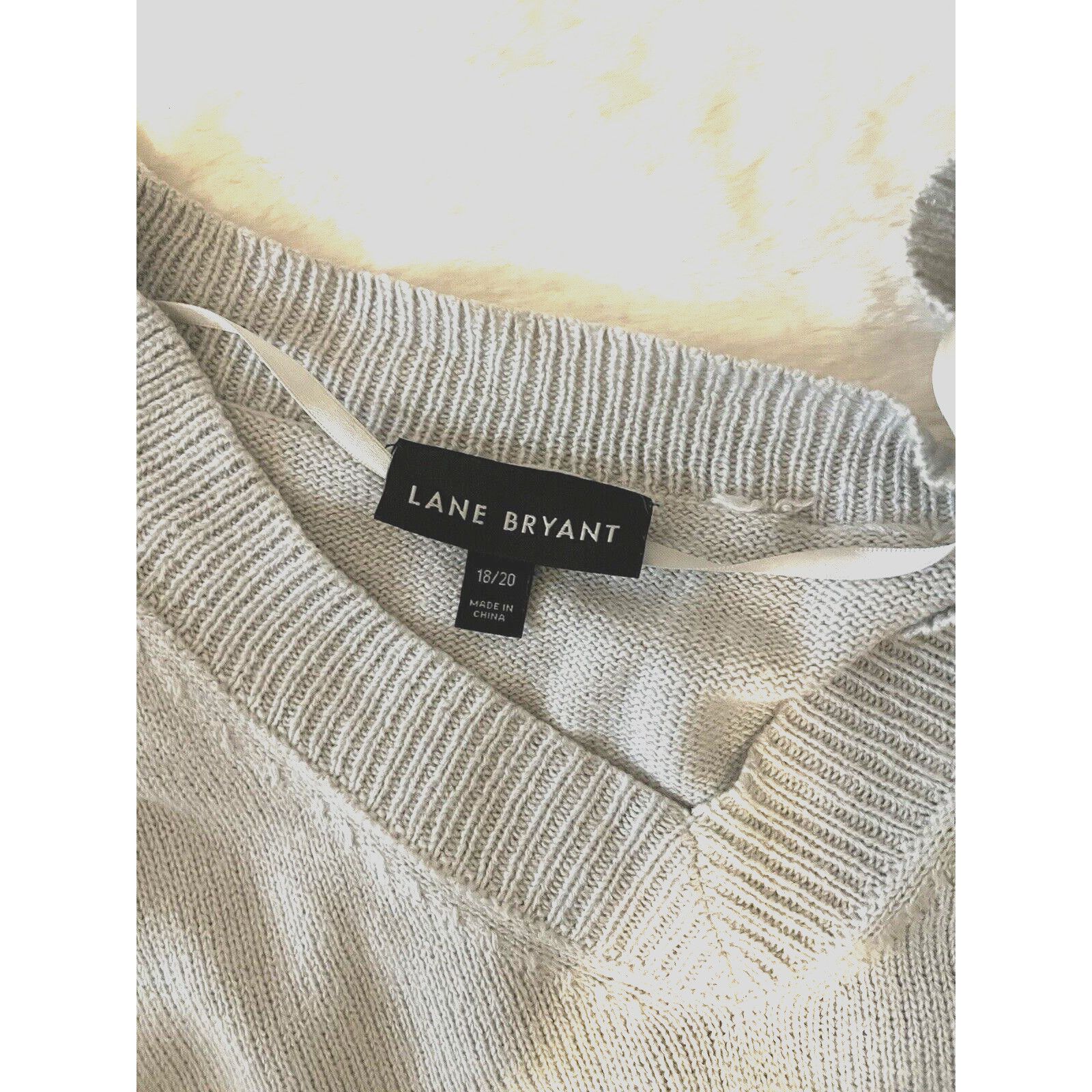 Other Lane Bryant Womens Pullover Sweater large V Neck Cable Knit Size L / US 10 / IT 46 - 3 Thumbnail