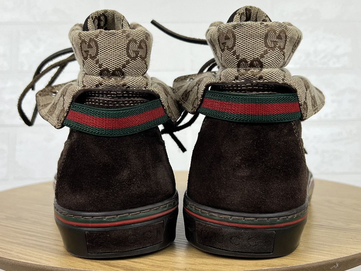 Gucci GUCCI Boots Suede Leather Shoes GG Monogram Logo Brown Men’s Size US 8 / EU 41 - 8 Thumbnail