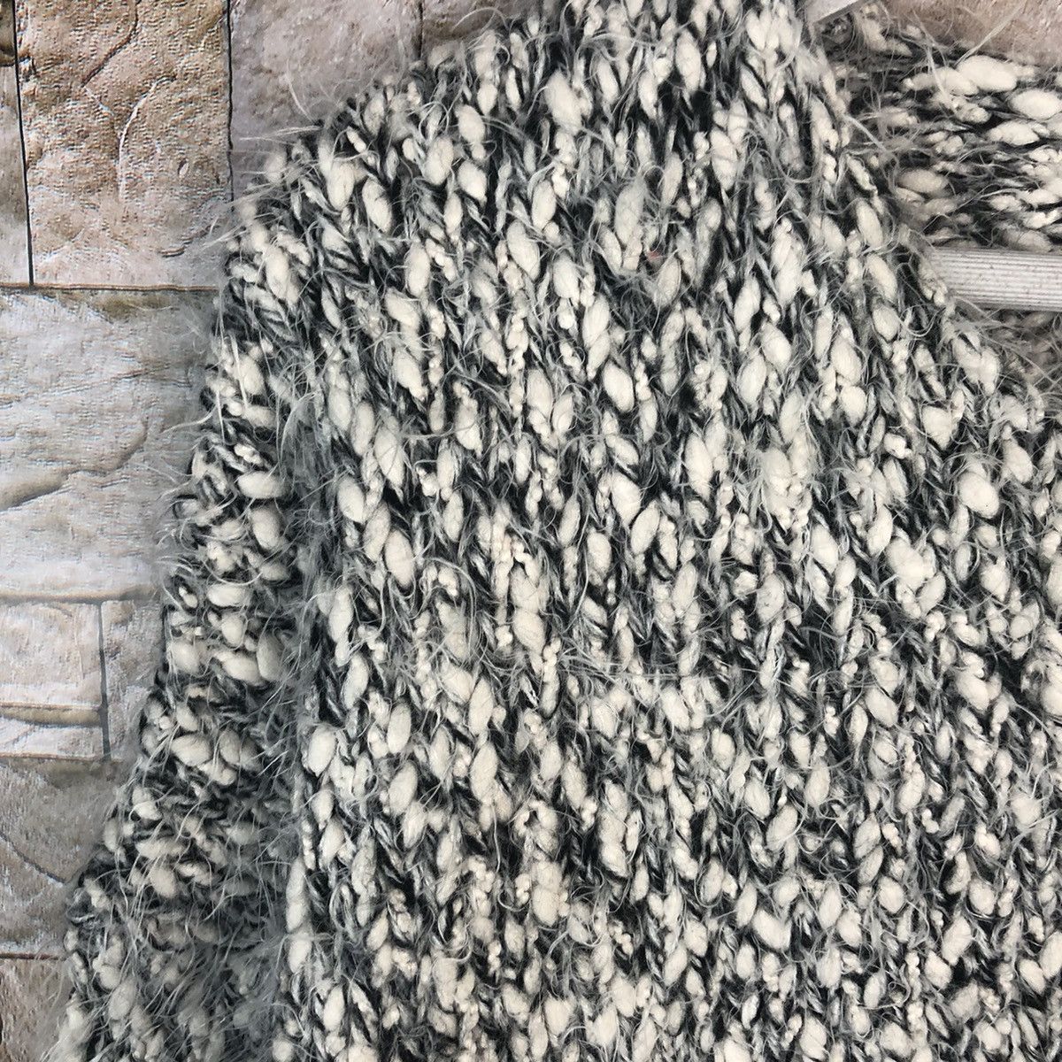 Homespun Knitwear × Japanese Brand Putielal White Shag Shaggy Fur Mohair Knitwear #A32 Size US L / EU 52-54 / 3 - 9 Thumbnail