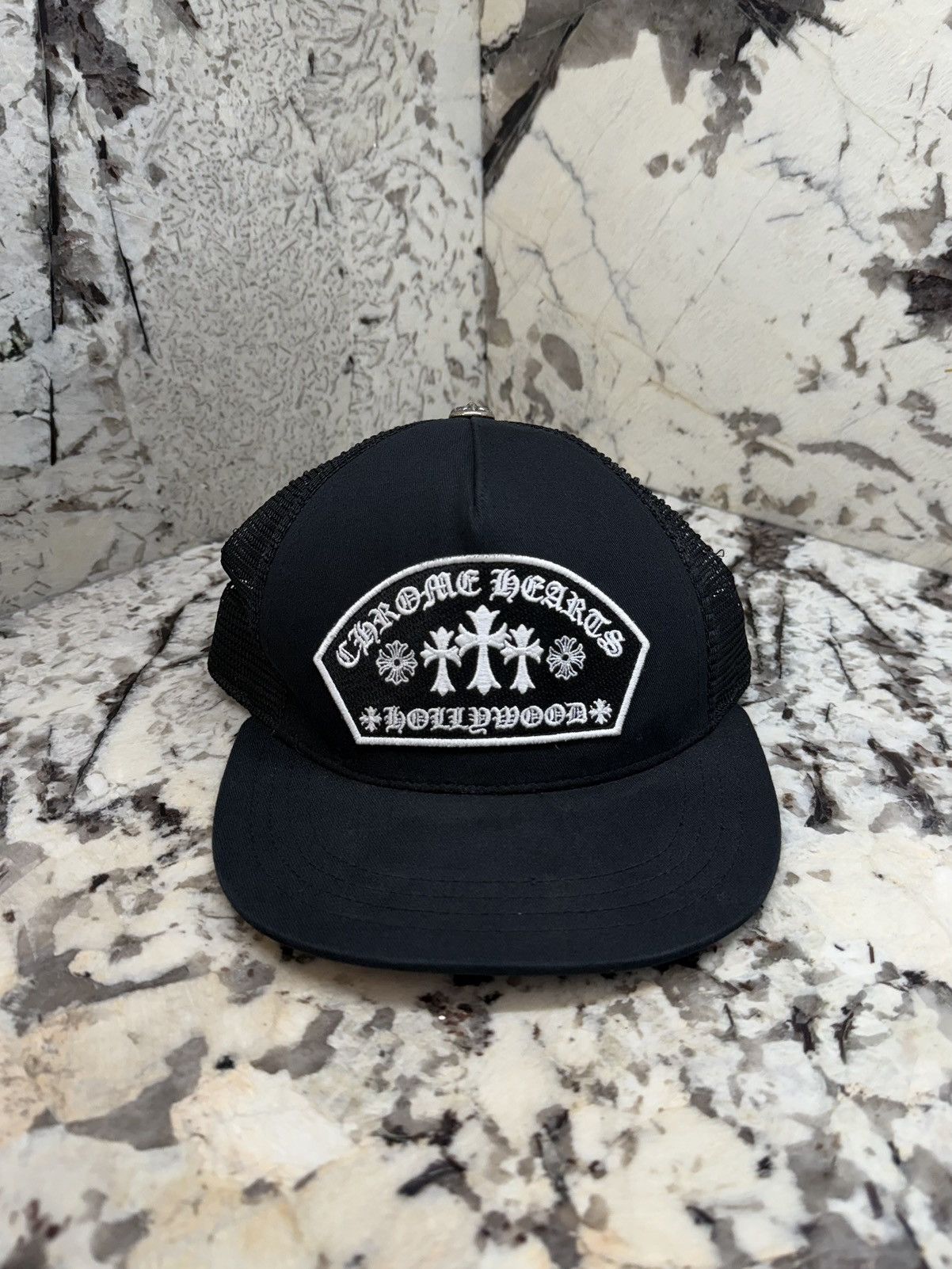 Chrome Hearts Chrome Hearts King Taco Patch Trucker Hat Black White Size ONE SIZE - 1 Thumbnail
