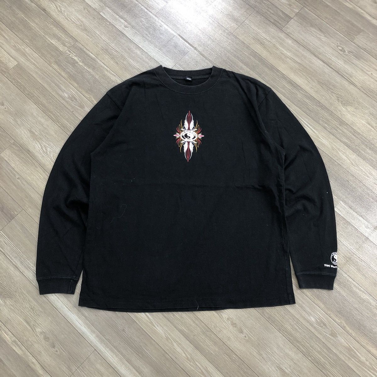 Beauty Beast × If Six Was Nine × Le Grande Bleu (L.G.B.) 2000s T&C Surf Designs Poem Tribal Iconic Logo Long Sleeve Size US L / EU 52-54 / 3 - 13 Thumbnail