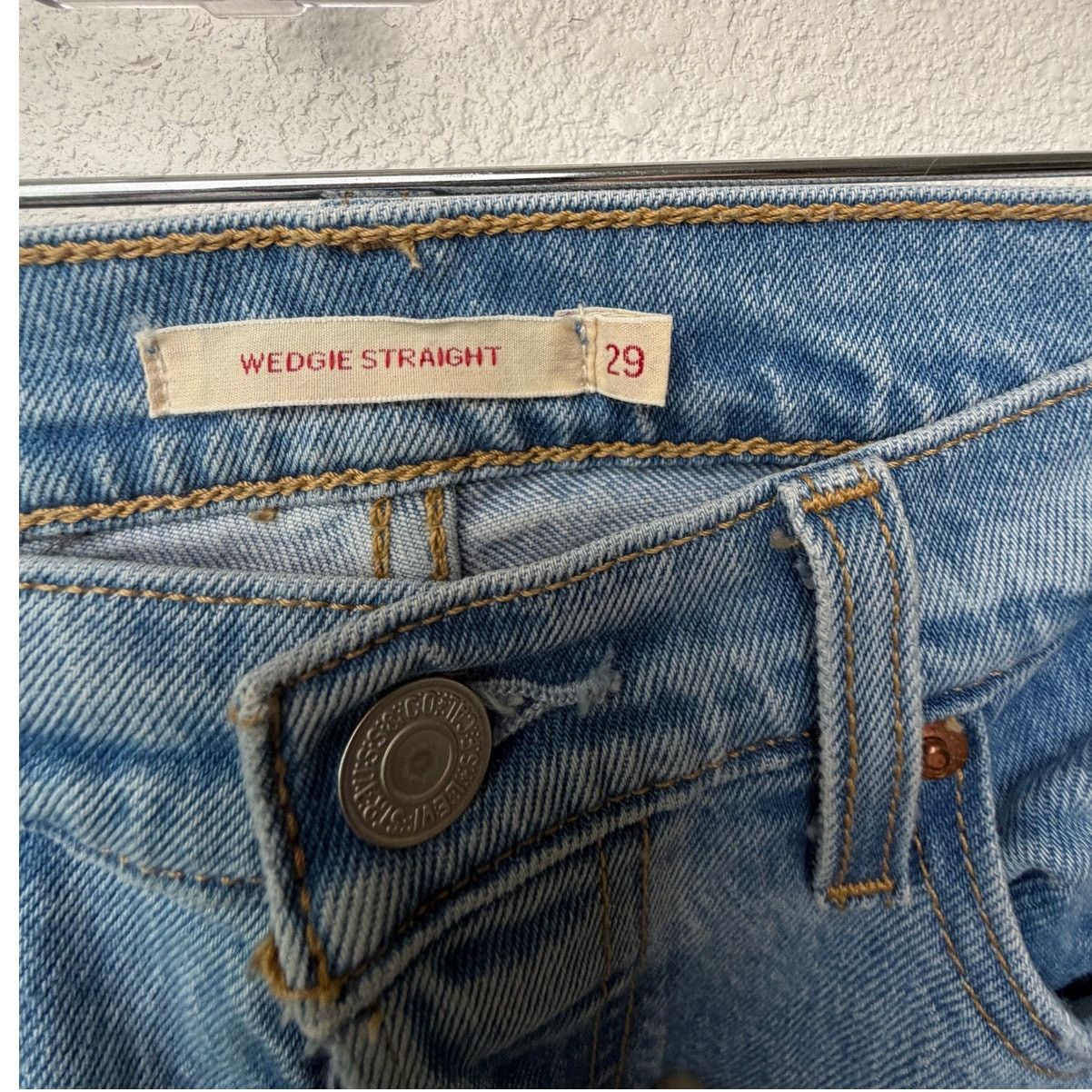Levi's Levi's Wedgie Straight Button Fly Denim Jeans Women US 29 Size 29" - 9 Thumbnail