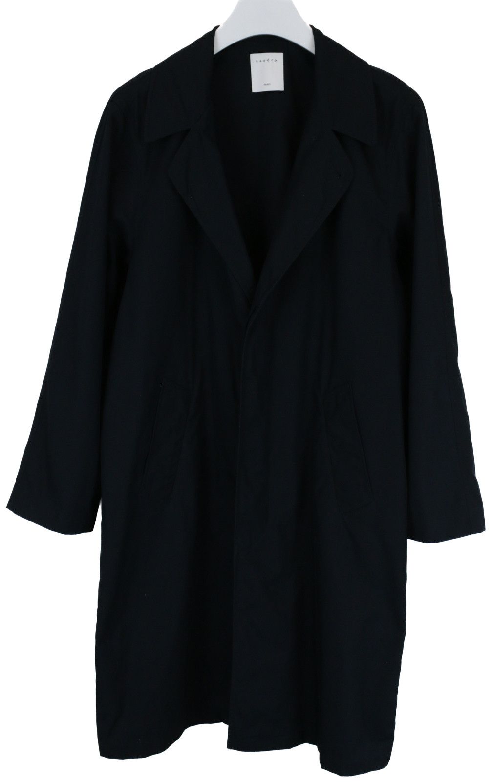 Sandro SANDRO Coat Men's XL Button Up Notch Lapel Knee-Length Size US XL / EU 56 / 4 - 1 Thumbnail