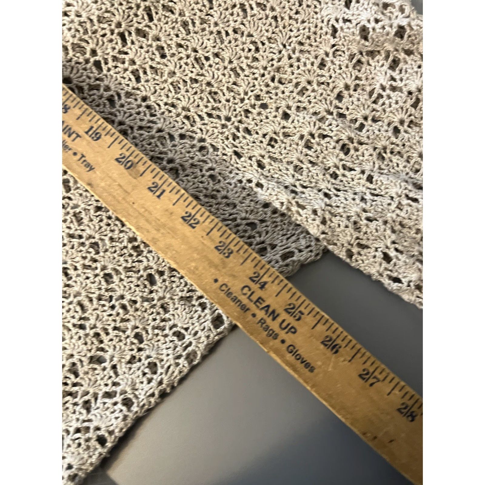 Lord & Taylor VINTAGE LORD & TAYLOR Cardigan Knit Open-Lace Linen Rayon Beige 2X Women Sweater Casual Knit Style Cardigan Mens? Size XXL / US 16-18 / IT 52-54 - 5 Thumbnail