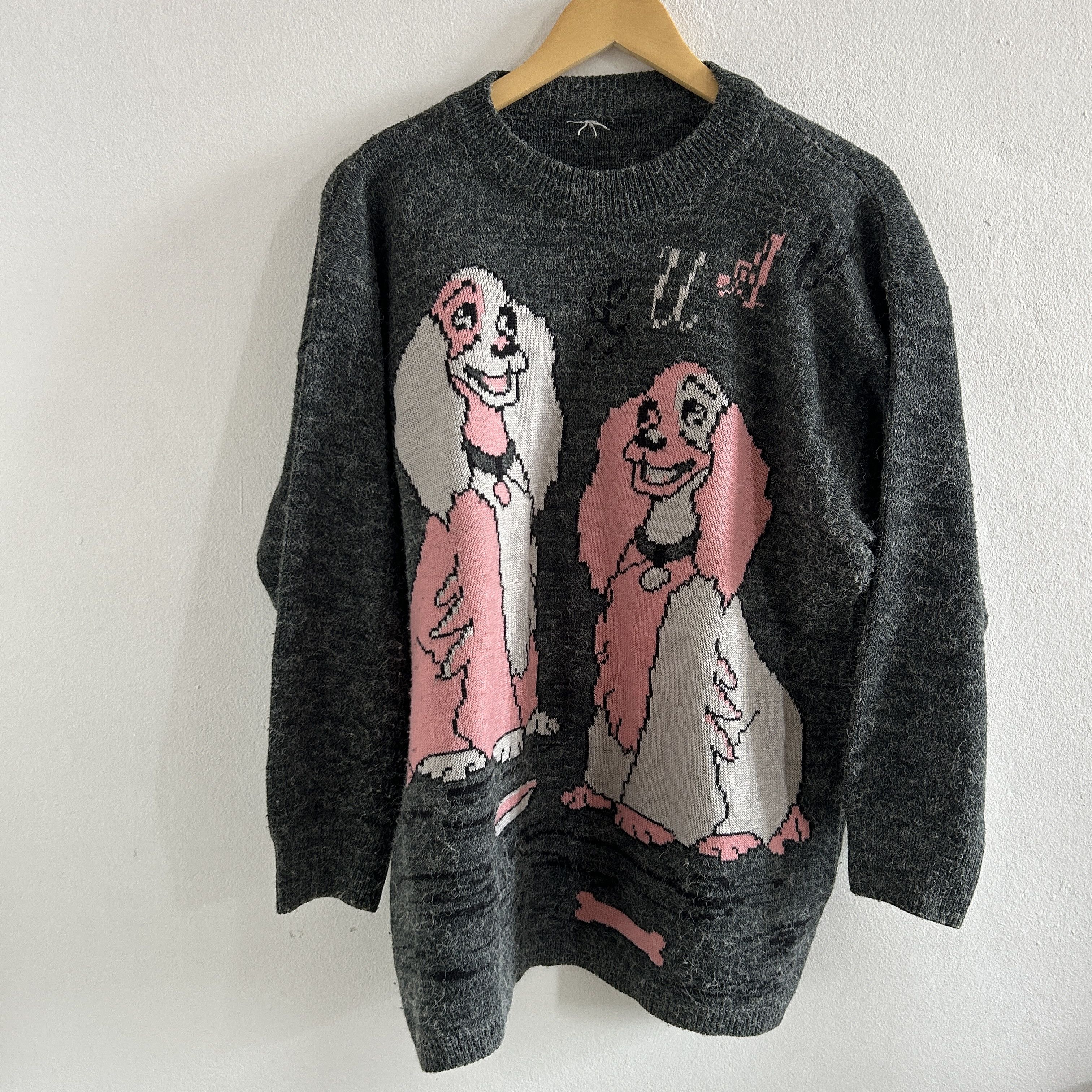 Vintage Vintage 90s Disney Lady & the Tramp Mohair Sweater Size L / US 10 / IT 46 - 8 Thumbnail