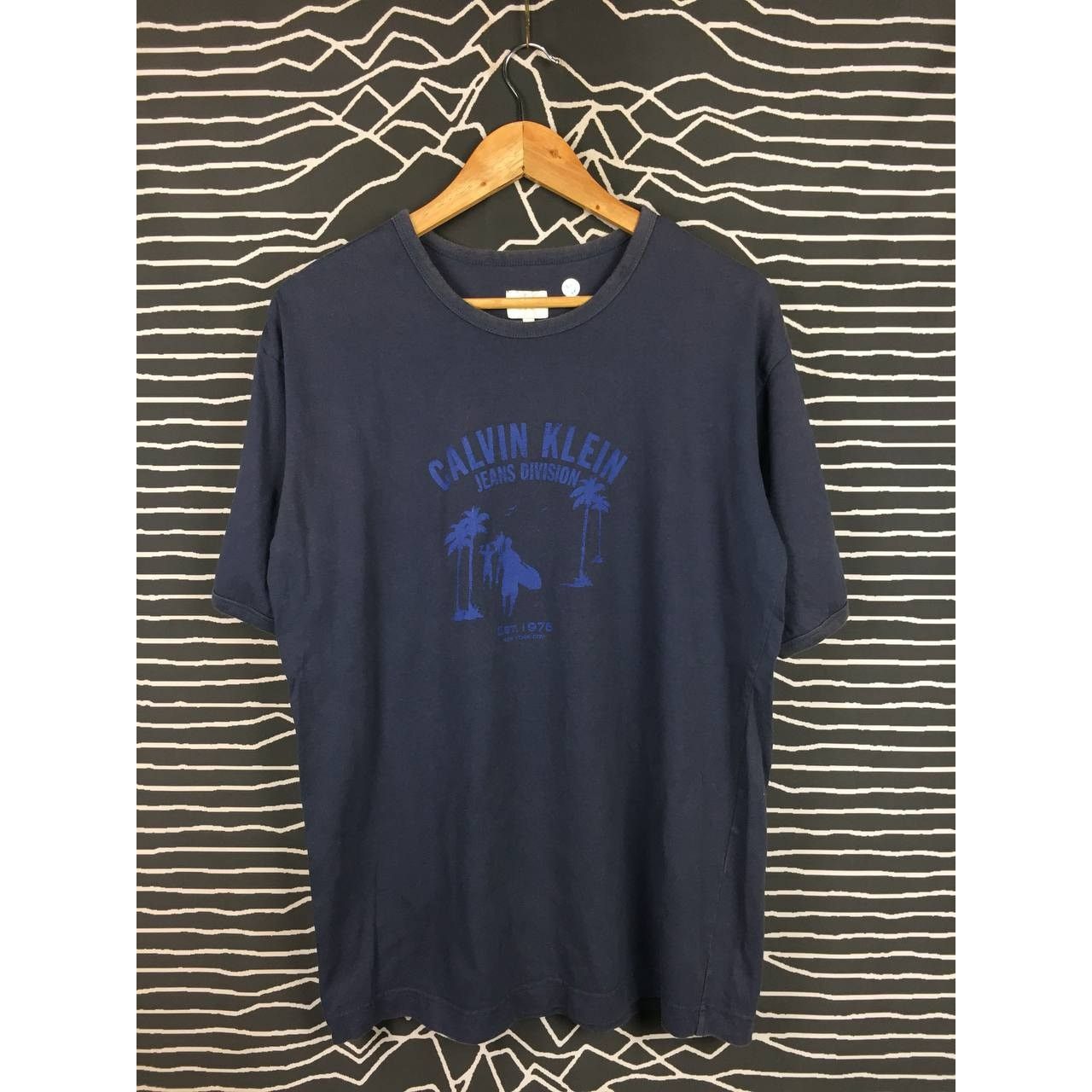 Calvin Klein × Vintage Calvin Klein Jeans Division New York City Crewneck Tee Size US L / EU 52-54 / 3 - 1 Thumbnail