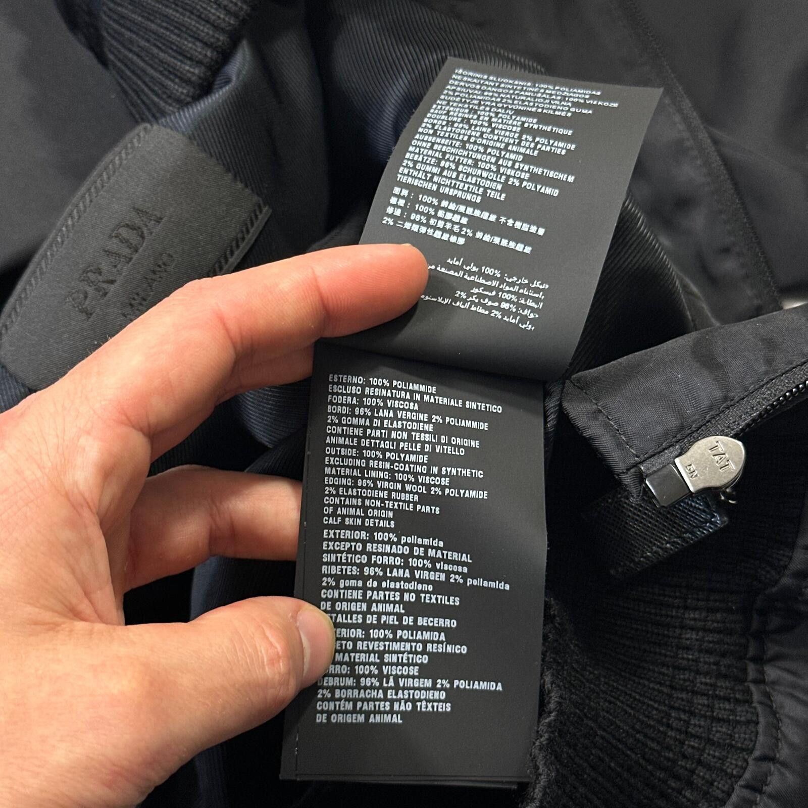 Prada Prada Milano 2018 Black Gabardine Nylon Triangle Bomber - M Size US M / EU 48-50 / 2 - 12 Thumbnail