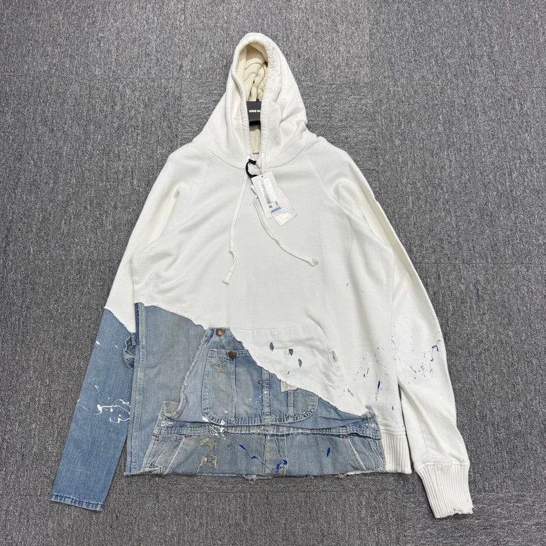 Greg Lauren patchwork denim hoodie sweatshirt-dmc Size US M / EU 48-50 / 2 - 1 Thumbnail