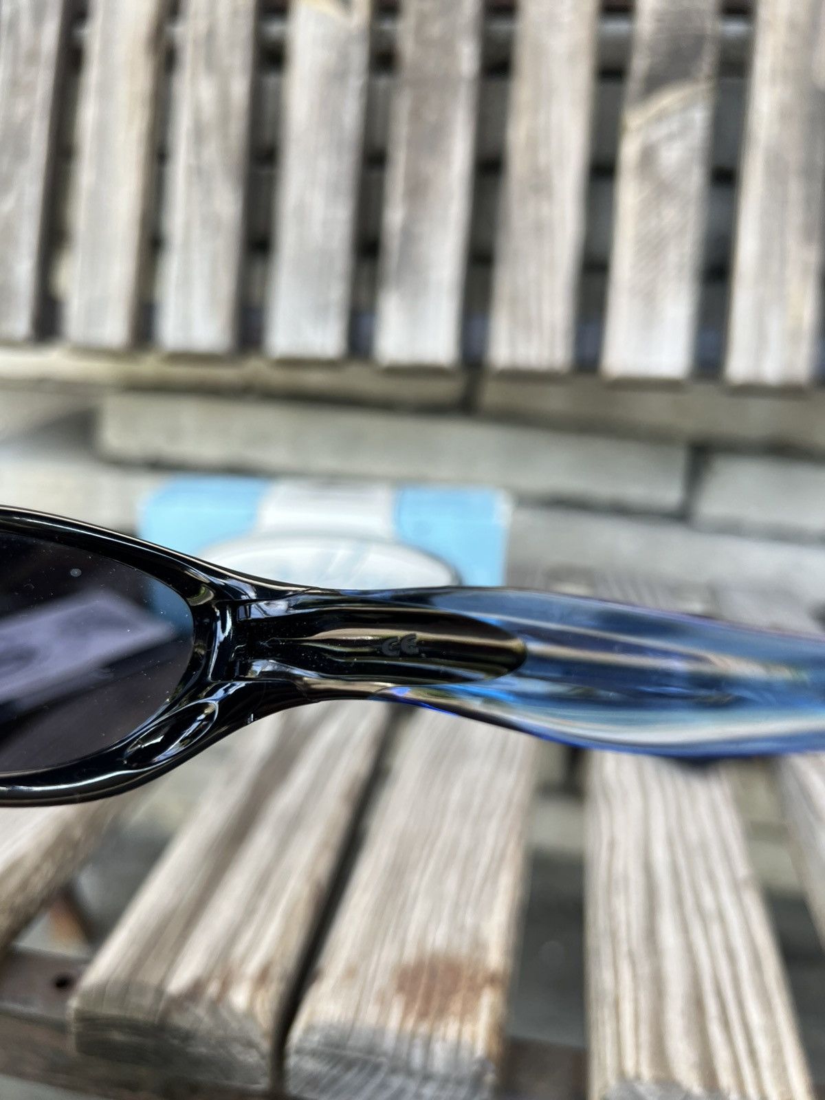Oakley Oakley Pocket Polished Black w/ OO Blue software sunglasses Size ONE SIZE - 7 Thumbnail