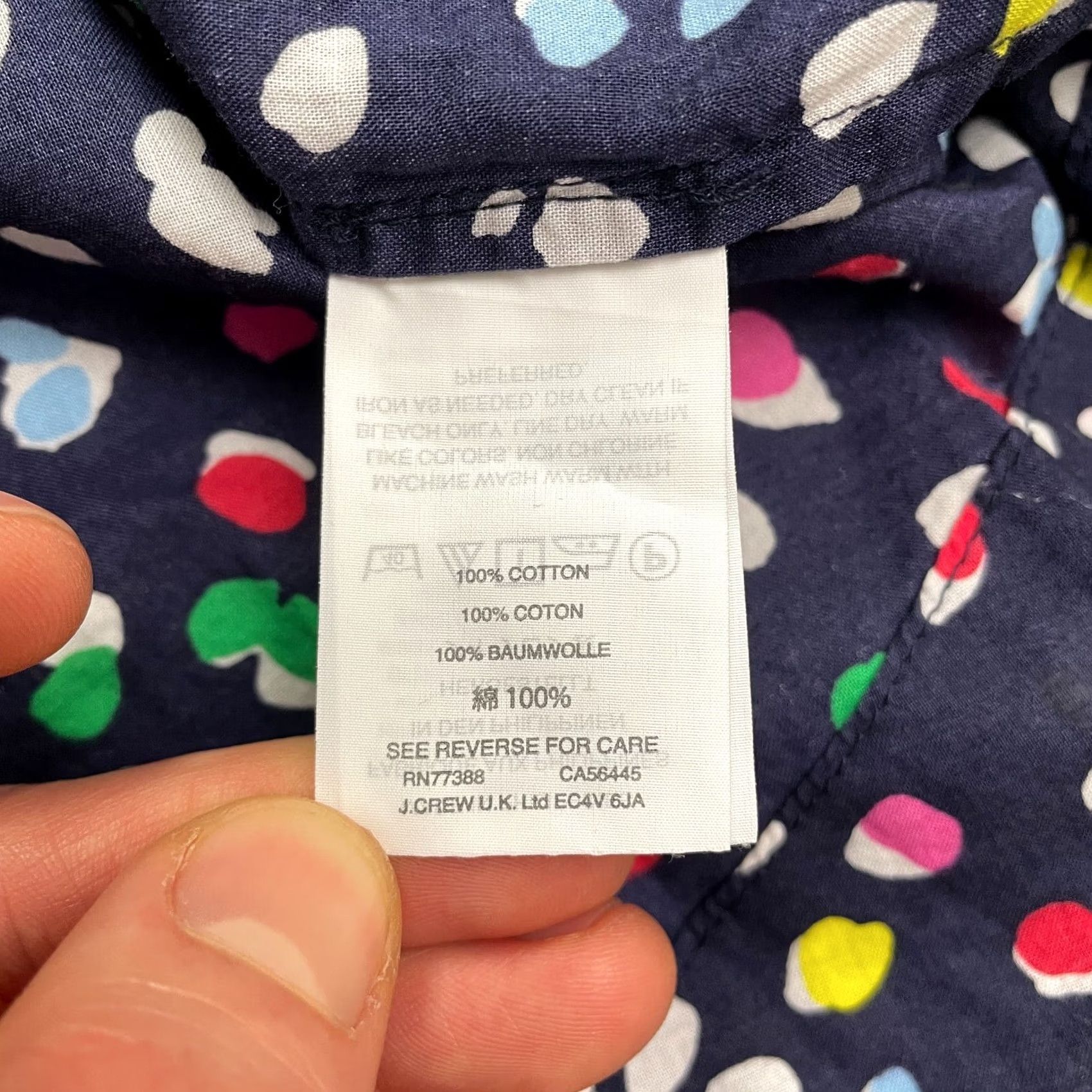 J.Crew J.CREW Off Shoulder Blouse Womens 00 Multicolor Rath Happy Cat Print Casual Top Blue Cat Beach 90s Womens Size XXS / US 00 / IT 34 - 4 Thumbnail