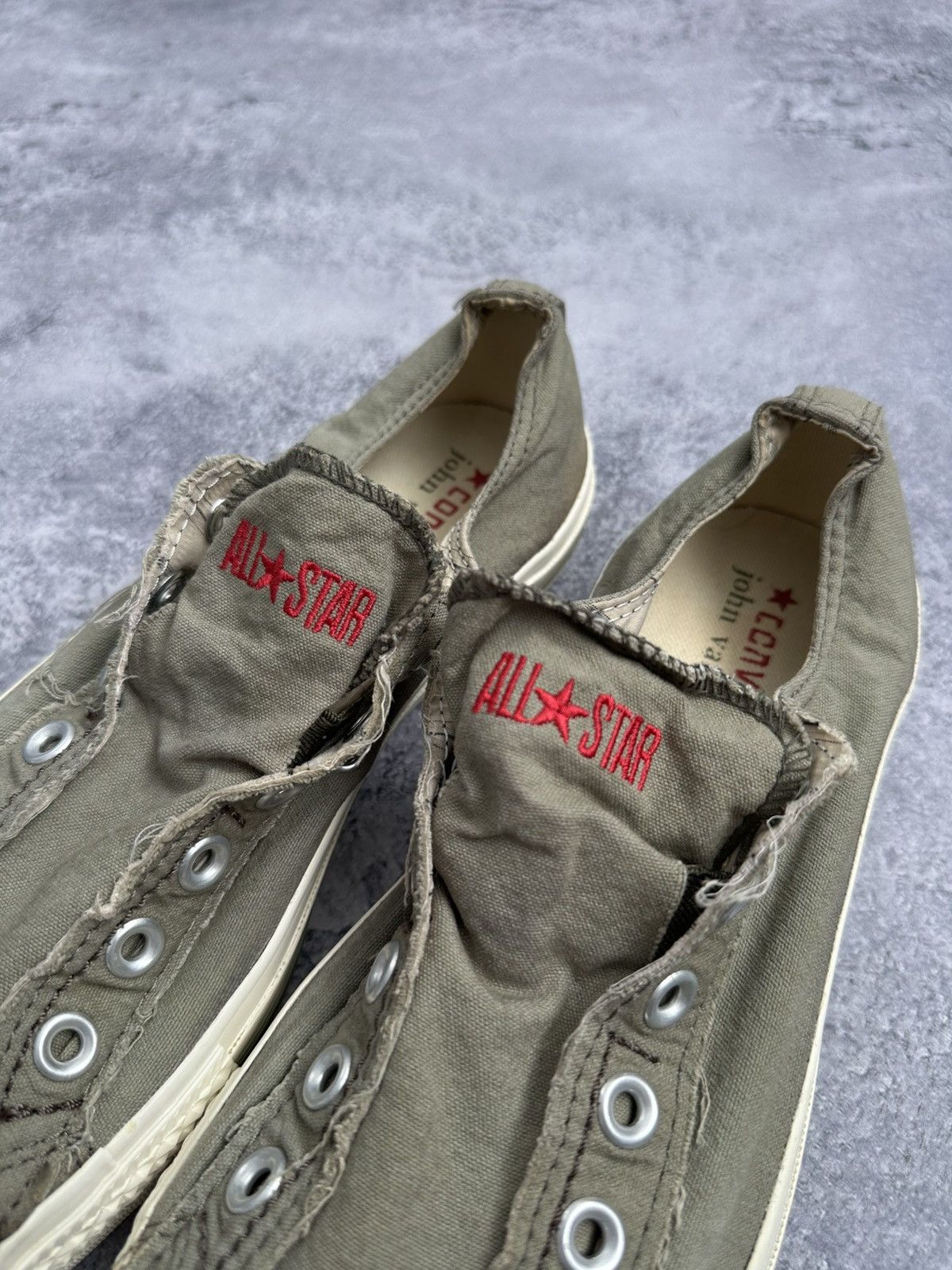 Converse × John Varvatos 🚨Rare Converse John Varvatos Low Top Sneakers Green Shoes Size US 7 / EU 40 - 6 Thumbnail