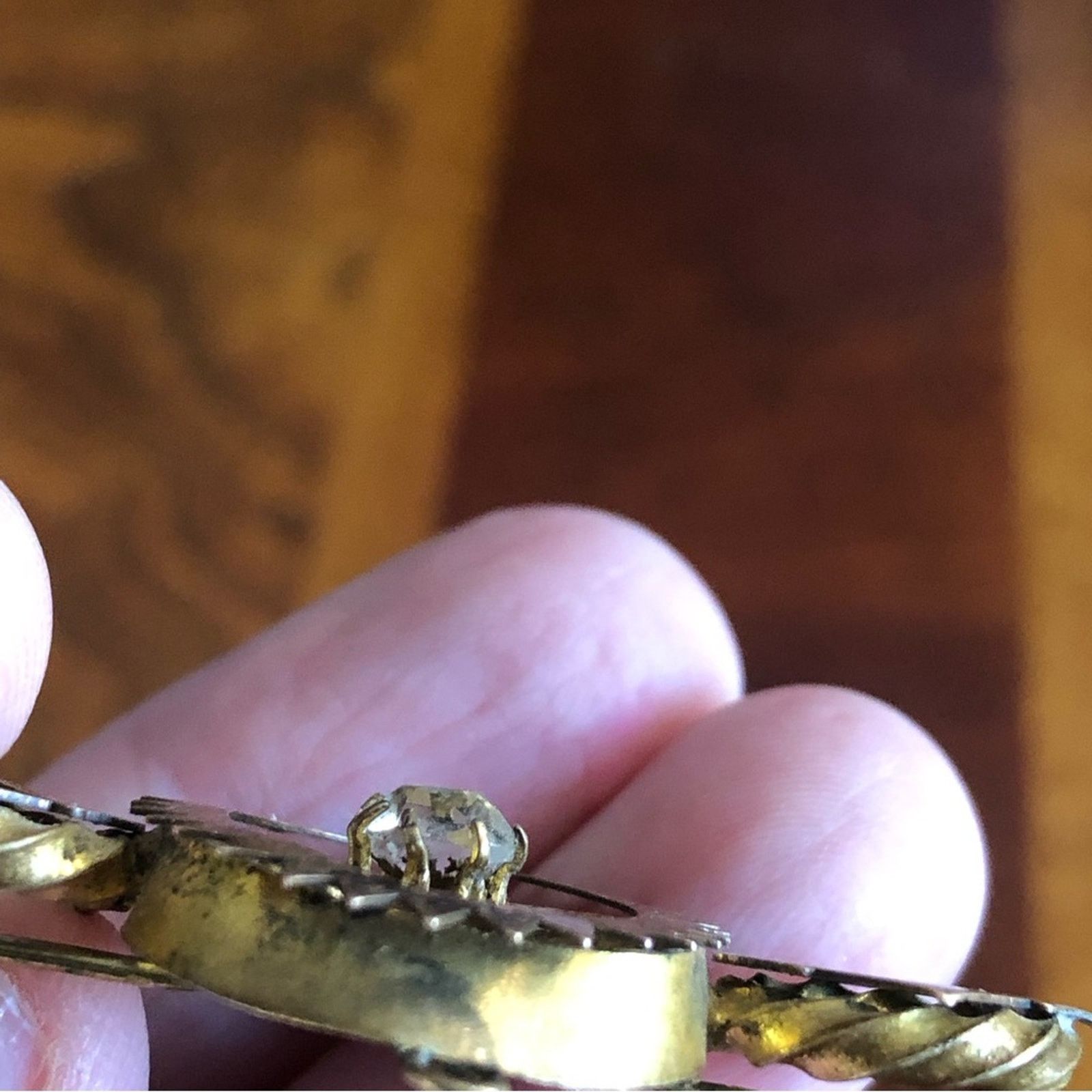 Other Antique Edwardian era Art Nouveau gilt metal c clasp brooch Size ONE SIZE - 9 Thumbnail