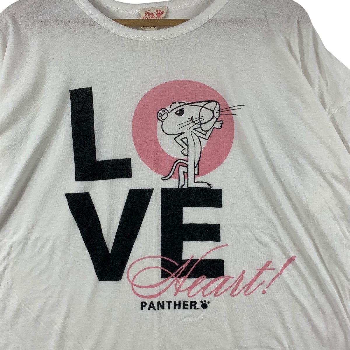 Vintage PINK PANTHER CARTOON Lover Heart 2019 Collection Tee Shirt Size L / US 10 / IT 46 - 4 Thumbnail