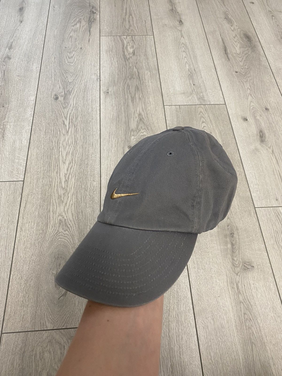 Nike × Vintage Rare Vintage Cap Nike Centr Swoosh asphalt Drill style. Size ONE SIZE - 1 Thumbnail