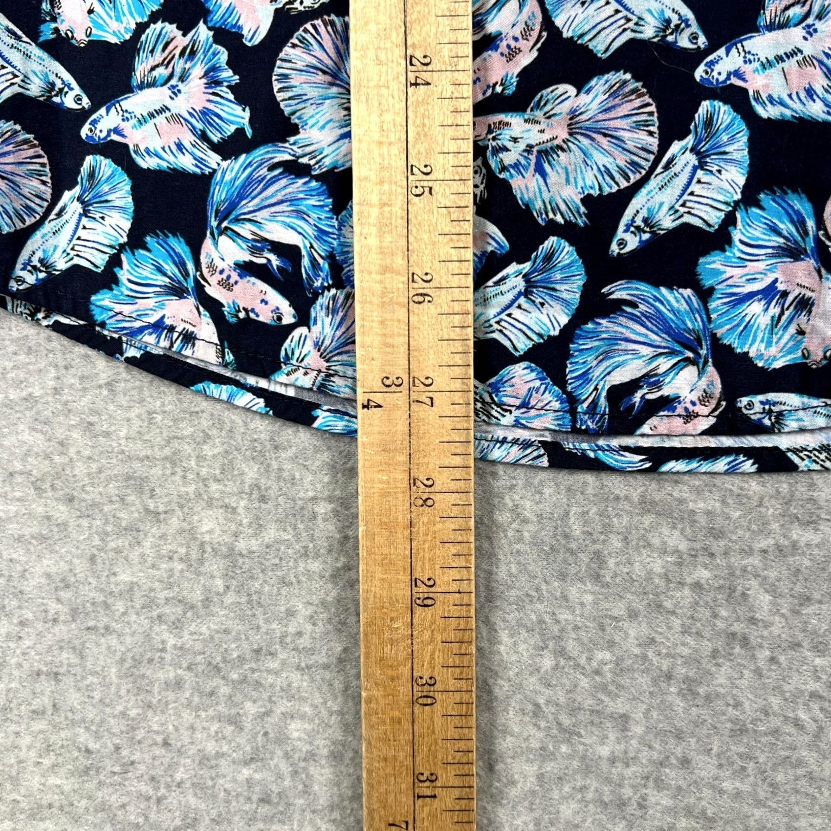 Vintage VINTAGE Kirrin Finch Ray Betta Fish Print Pattern Shirt Womens 18 Androgynous Unisex Button-Up Cotton Blue Short Sleeve Collared Cardigan? Size XXL / US 16-18 / IT 52-54 - 6 Thumbnail
