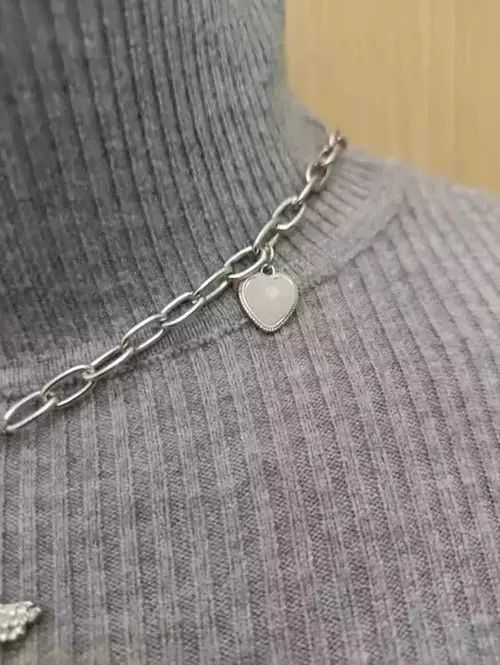 Japanese Brand Heart Punk Necklace Chain Choker Size ONE SIZE - 4 Thumbnail