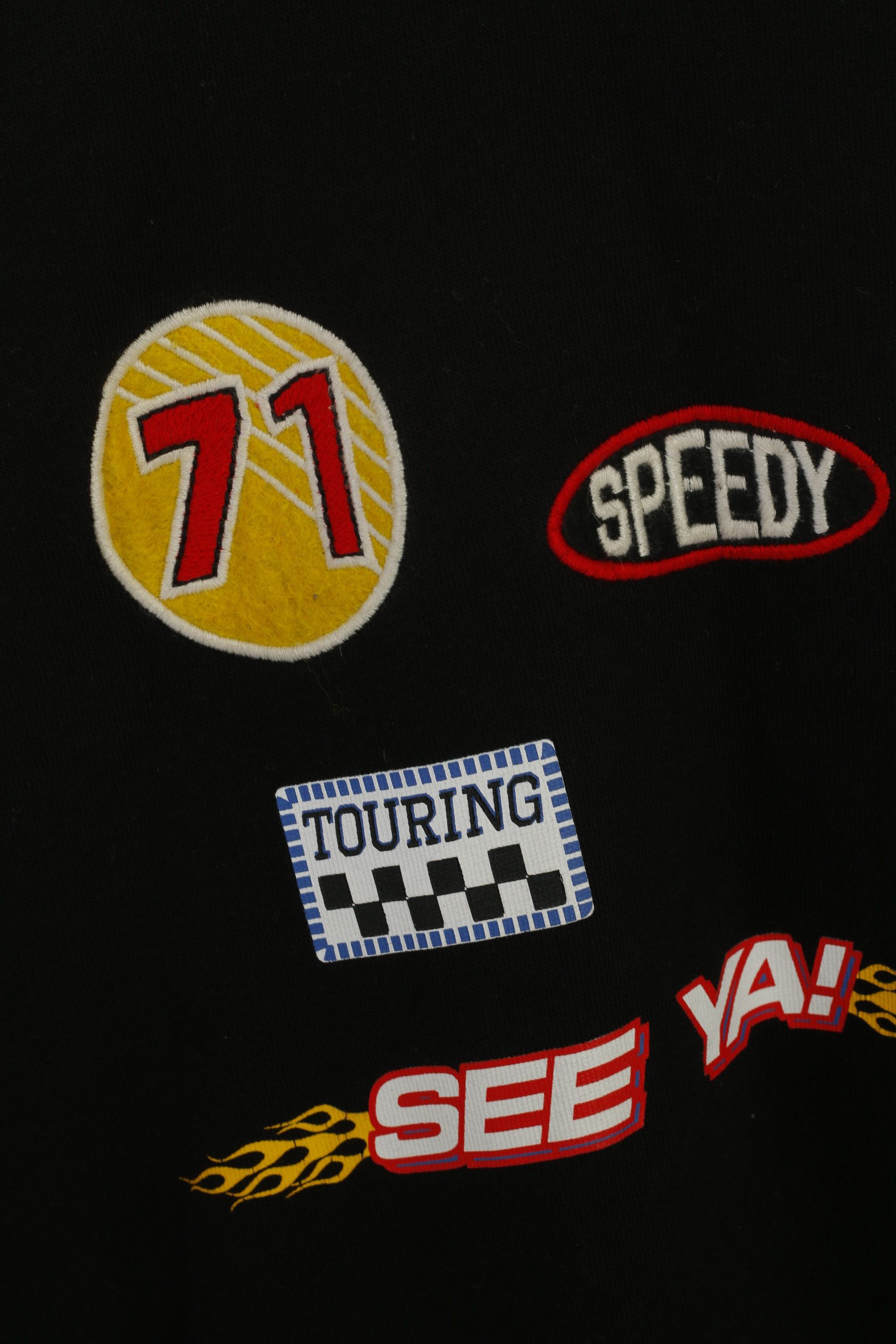 Vintage Racing 87 Women XXL Sweatshirt Black Cotton Oversize 9651 Size XXL / US 16-18 / IT 52-54 - 4 Thumbnail
