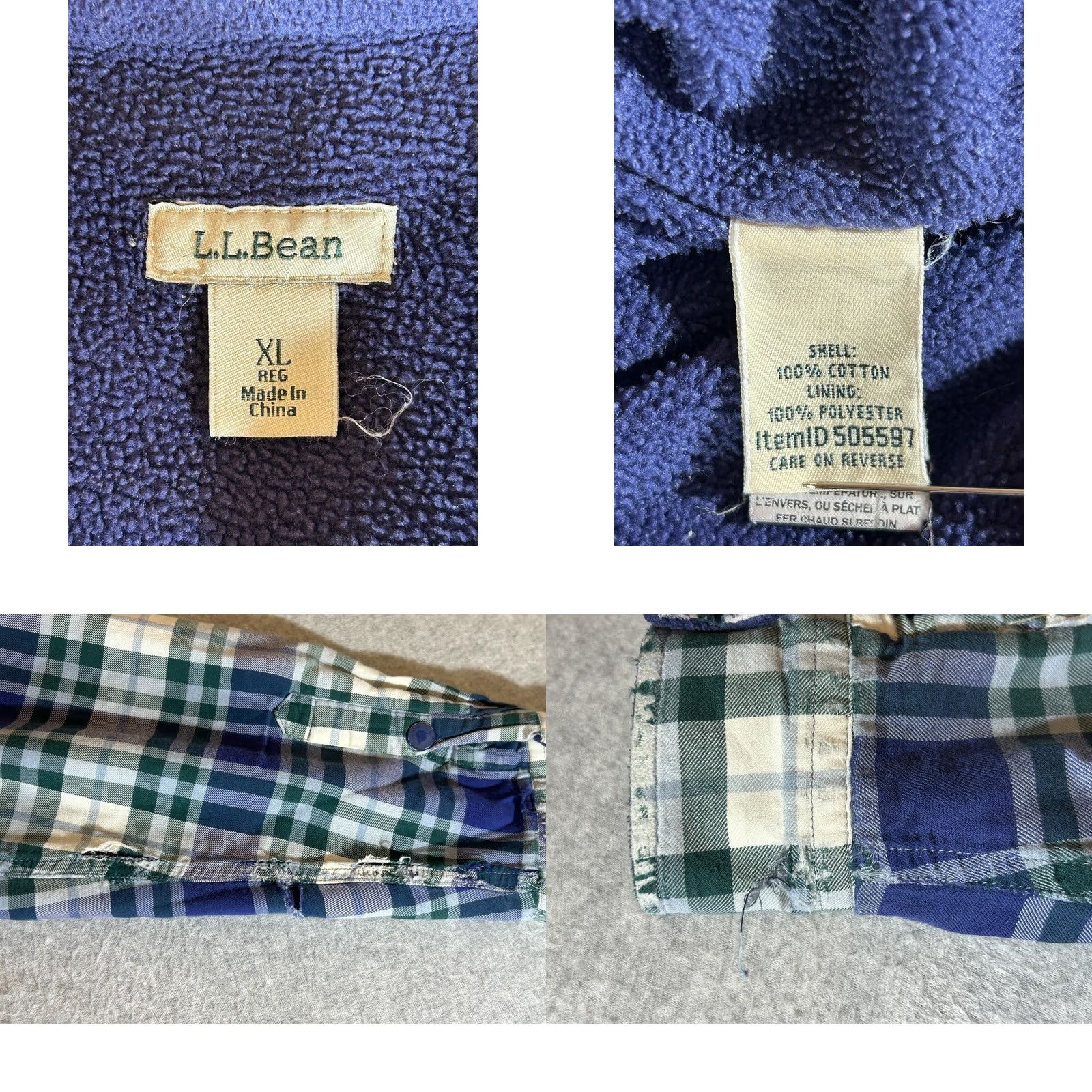 Vintage VINTAGE LL Bean Flannel Womens XL Shacket Jacket Snap Fleece Lined Distressed Outdoor Size XL / US 12-14 / IT 48-50 - 9 Thumbnail