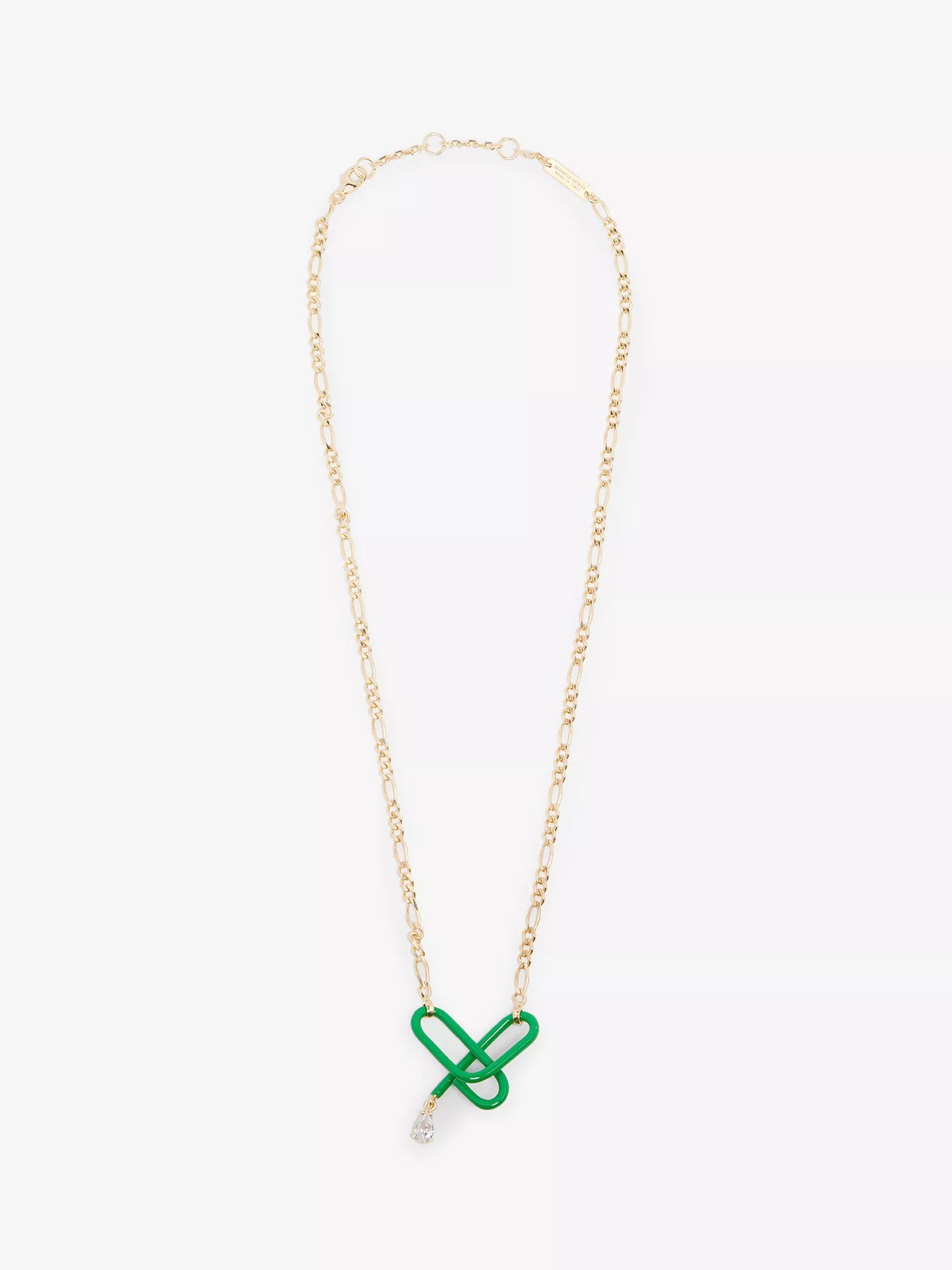 Bottega Veneta o1n1vont1124 Size: OS / Pendant Necklace Gold/Parakeet/White Size ONE SIZE - 1 Thumbnail