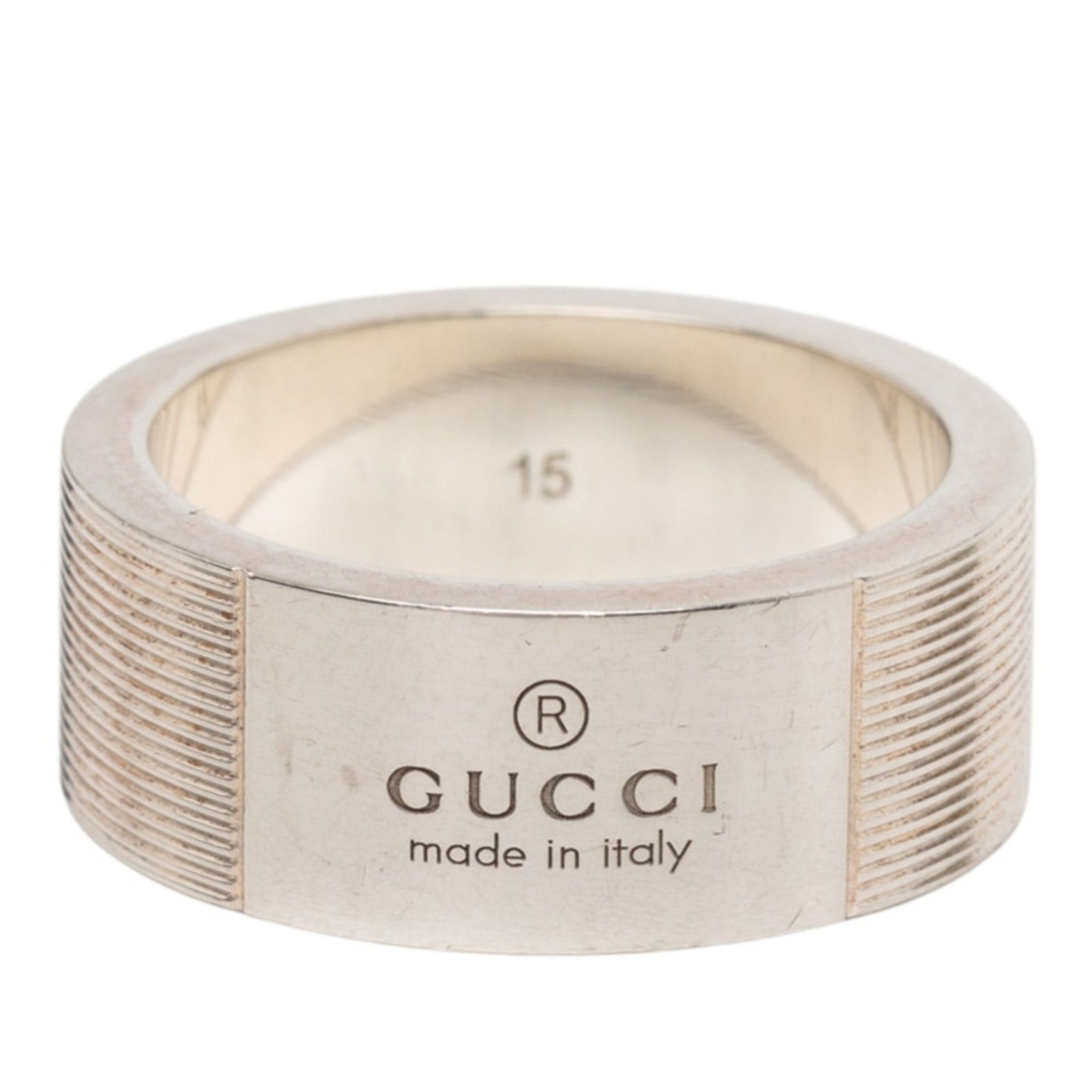 Gucci Gucci Logo Ring #15 SV925 Silver Men's GUCCI Size ONE SIZE - 1 Thumbnail
