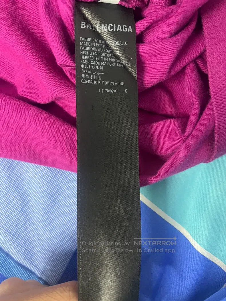 Balenciaga Balenciaga Purple Tie-Dye Classic Coke Embroidered Short S Size US L / EU 52-54 / 3 - 4 Thumbnail