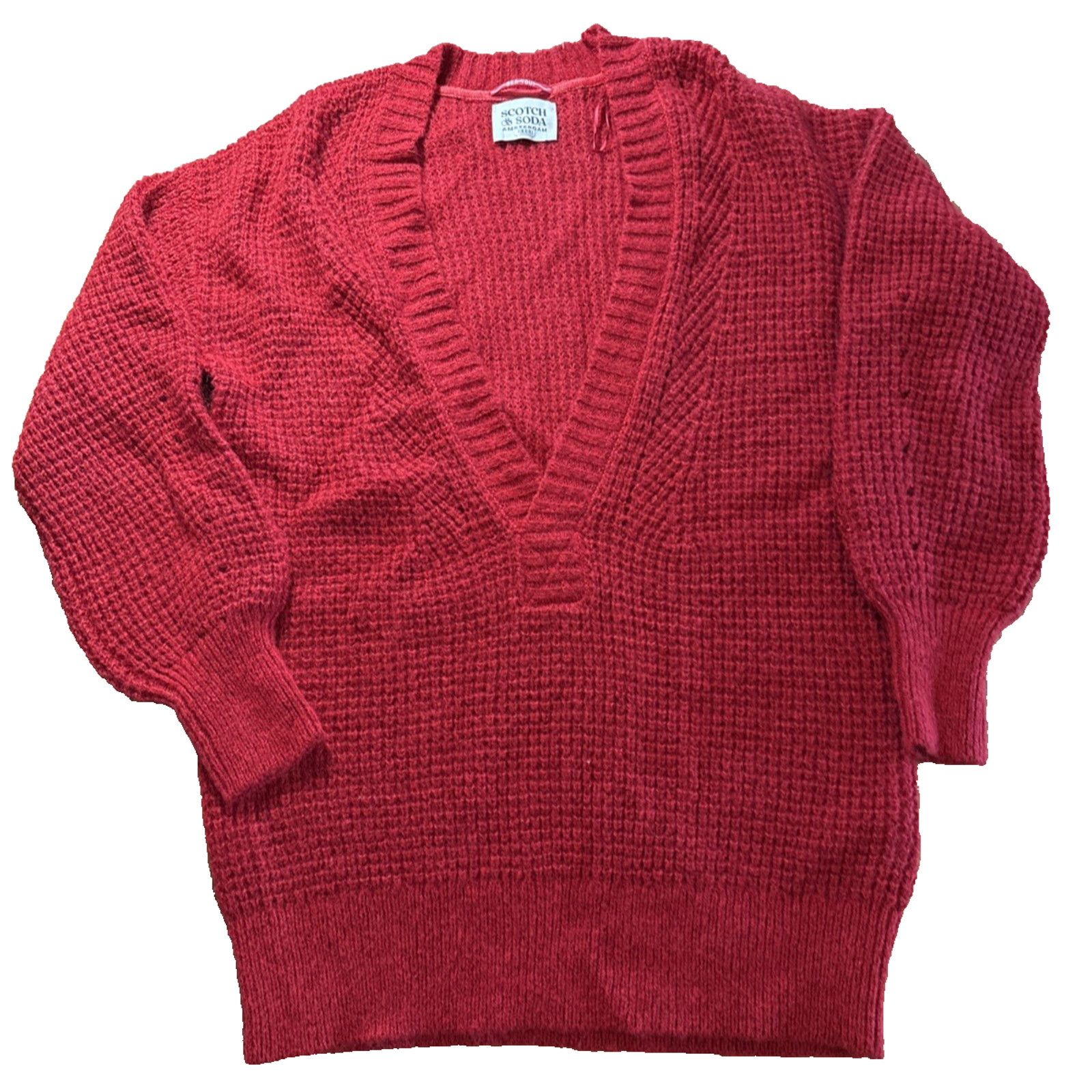 Scotch & Soda Scotch & Soda V-Neck Cozy Oversized Luxe Wool Mohair Blend Size L / US 10 / IT 46 - 2 Thumbnail
