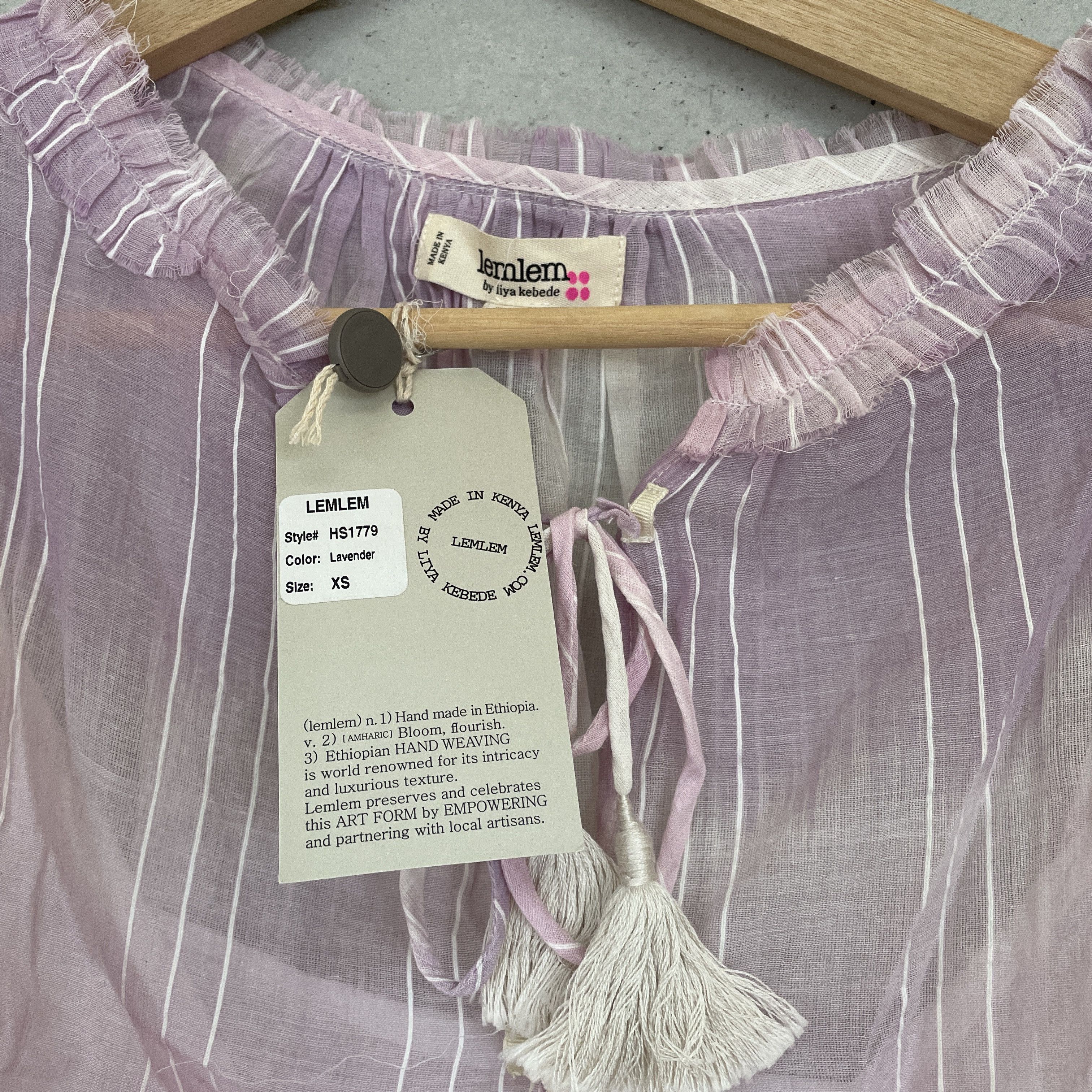 lemlem NWT Lemlem Graduation Cotton Dress XS Lavender Size XS / US 0-2 / IT 36-38 - 4 Thumbnail