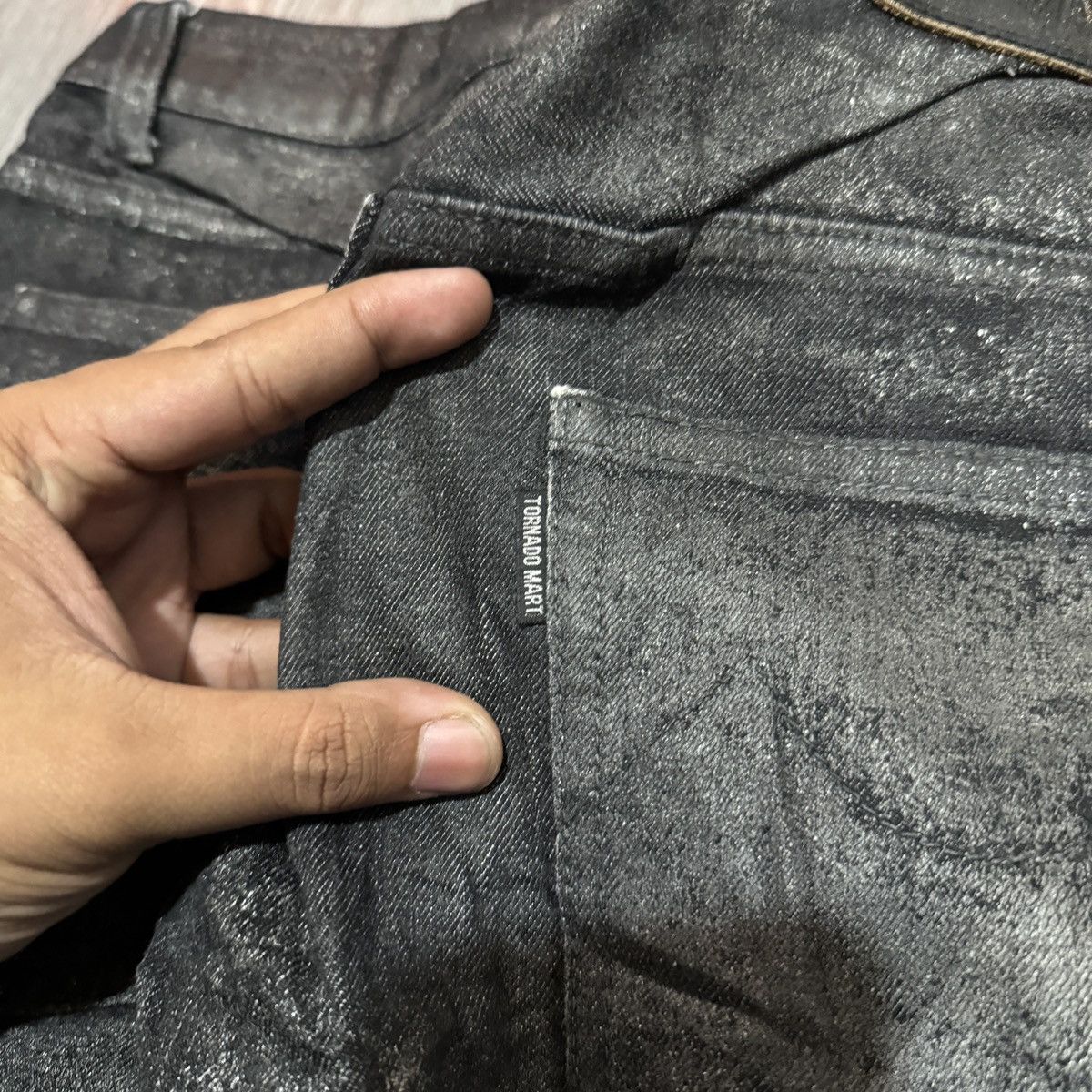 Tornado Mart Tornado Mart Silvered Jeans Size 34" / US 12 / IT 48 - 4 Thumbnail