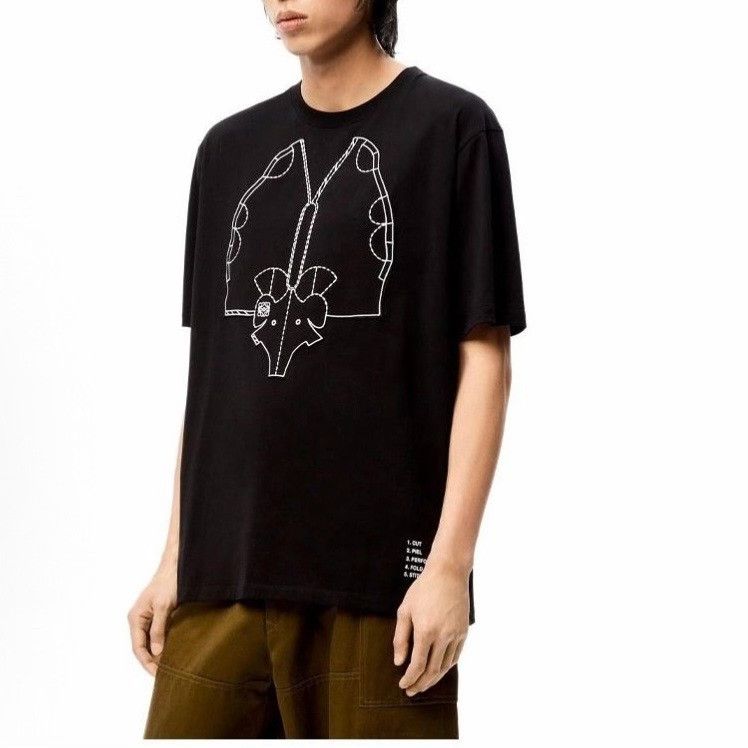 Loewe Loewe Cotton Embroidered T-Shirt l Men Size US L / EU 52-54 / 3 - 1 Thumbnail