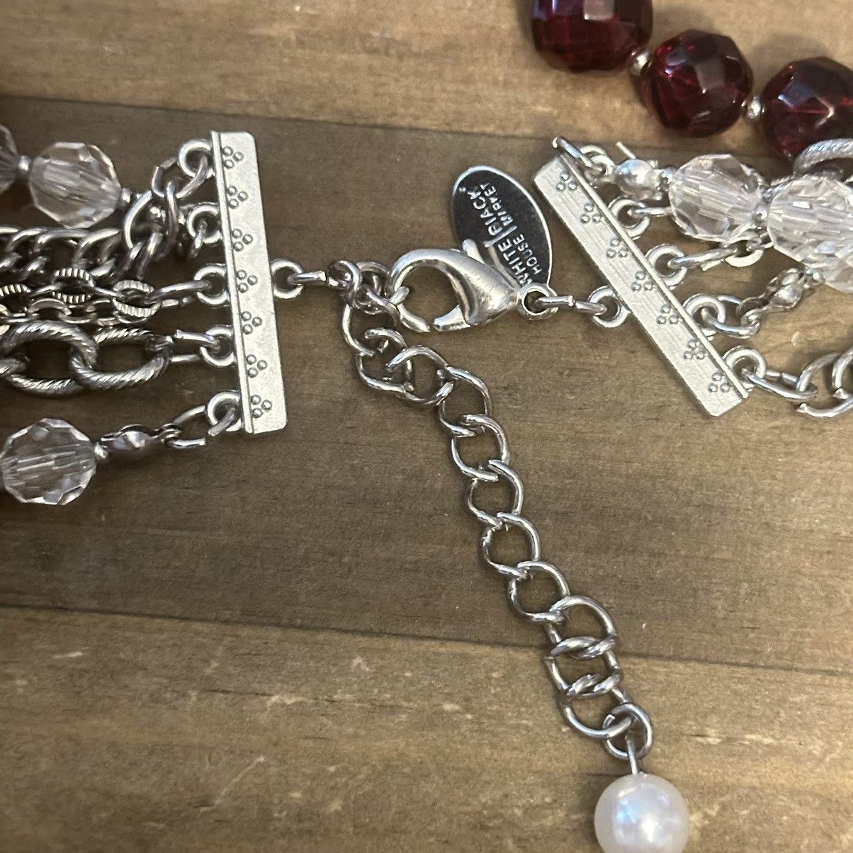 White House Black Market WHBM long multi chain bead and pearl necklace Size ONE SIZE - 4 Thumbnail