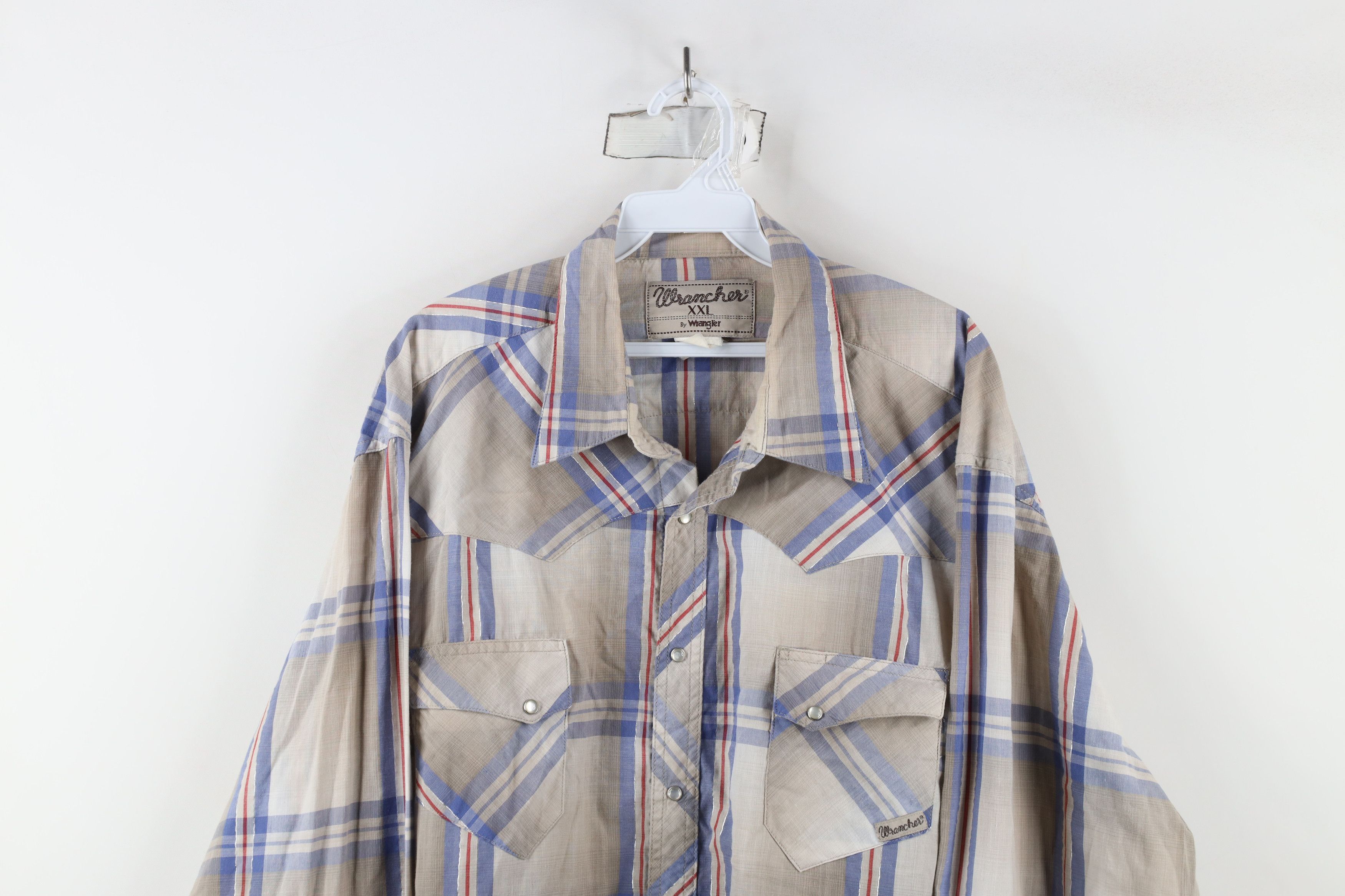 Vintage × Wrangler Vintage 90s Wrangler Western Rodeo Cowboy Button Shirt Size US XXL / EU 58 / 5 - 2 Thumbnail