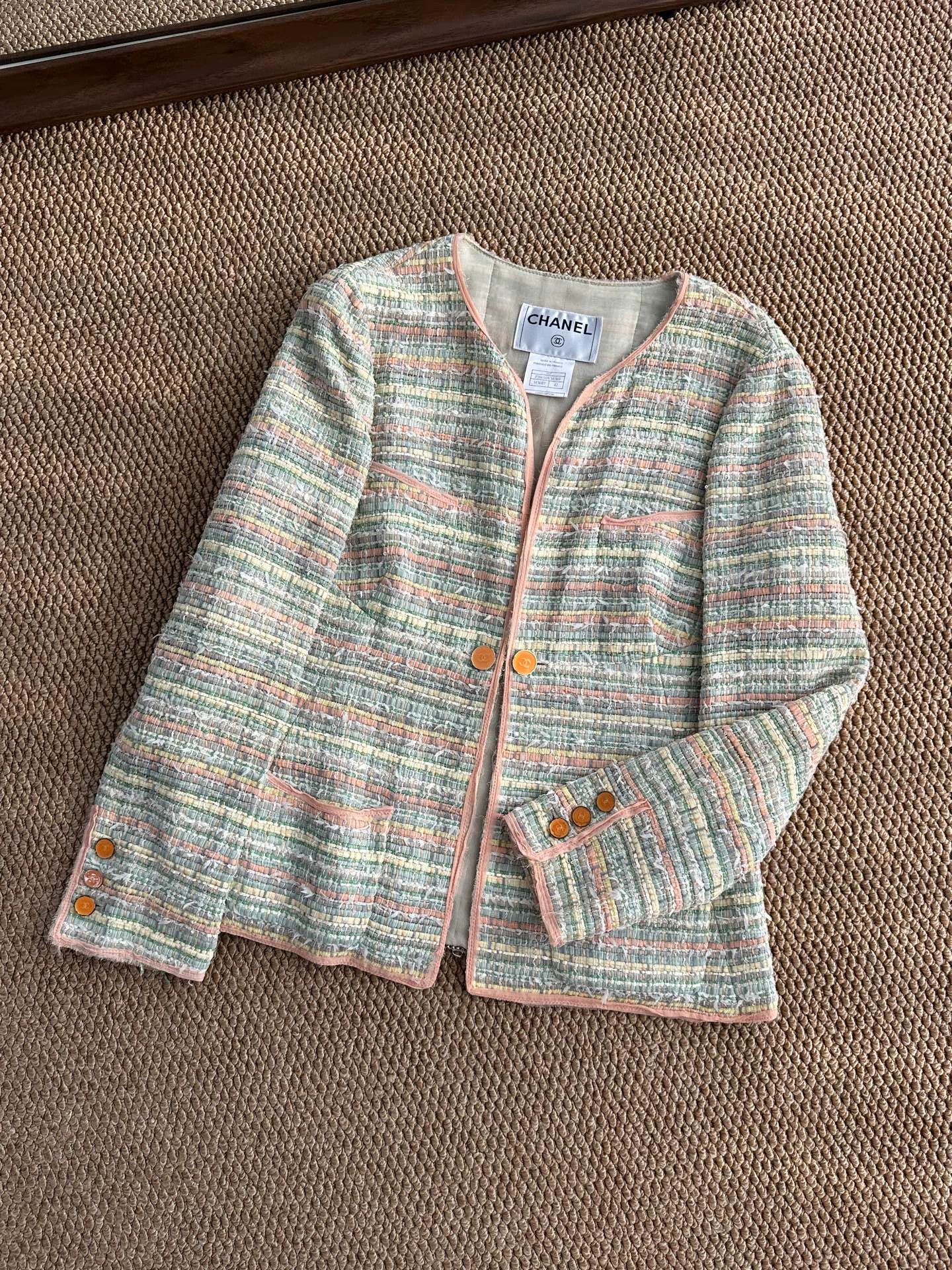 Chanel CHANEL 05P woven silk Morandi color women's jacket Size M / US 6-8 / IT 42-44 - 1 Thumbnail
