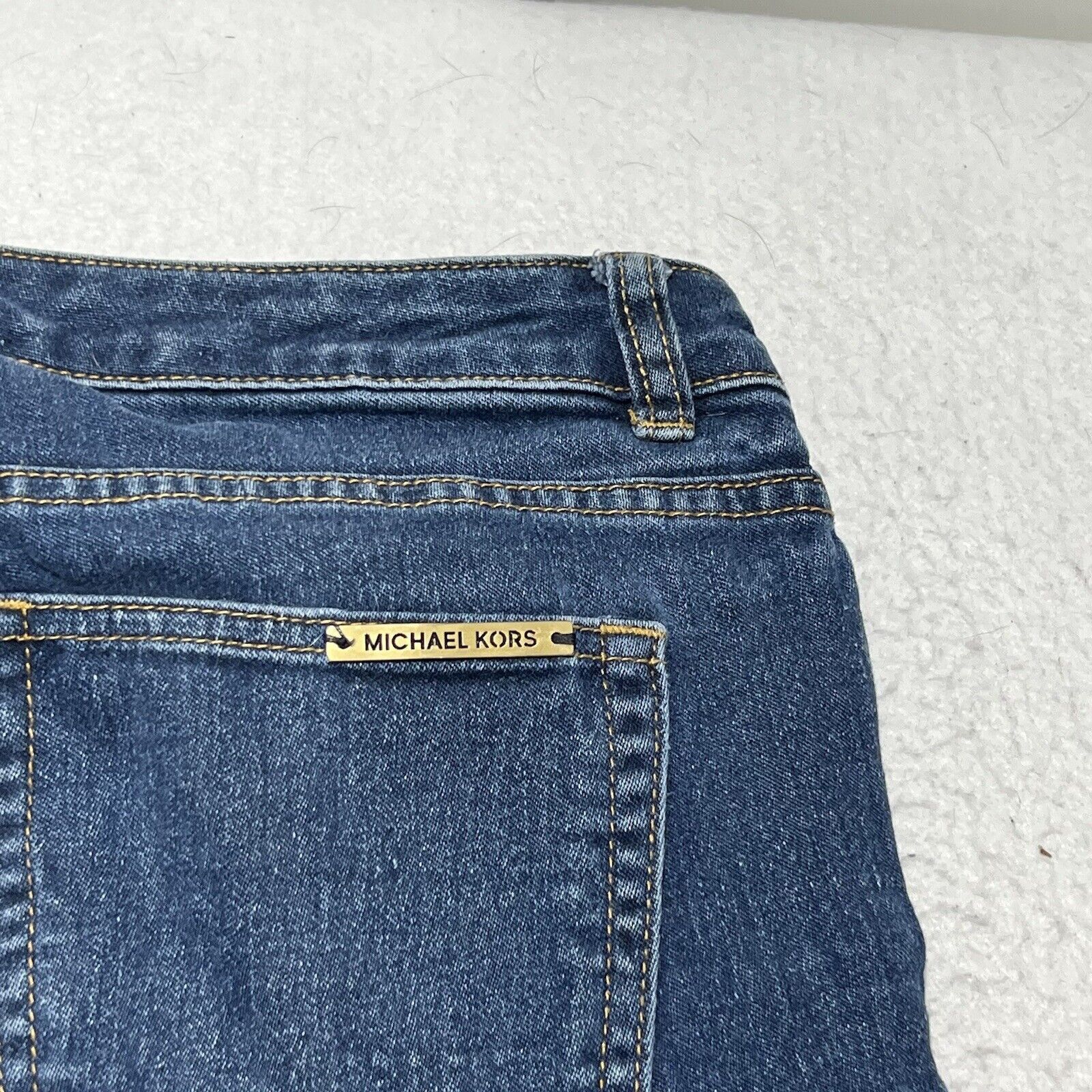 Michael Kors Michael Kors 6 Straight Leg Low Rise Blue Denim Jeans Size 29" - 7 Thumbnail