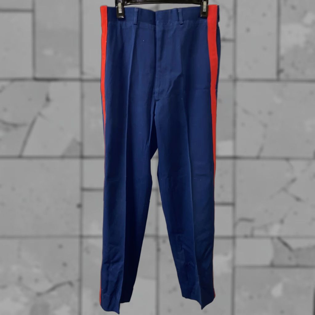 Vintage VINTAGE Unbranded Wool Pants Zip Fly Men 31x34.5 Casual Blue Red 90s Mens Regular Waist 31 Inseam 34.5 In Size US 31 - 1 Thumbnail