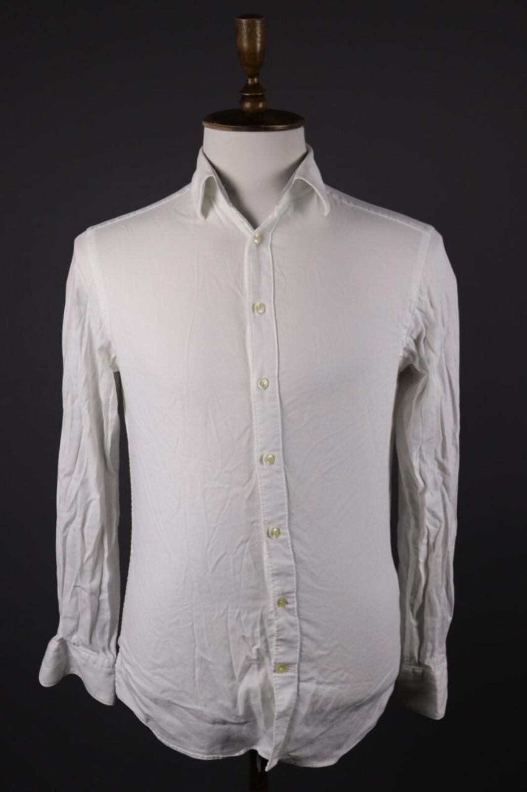 Designer Hackett London Slim Fit White Button Down Shirt Size S Size US S / EU 44-46 / 1 - 1 Thumbnail