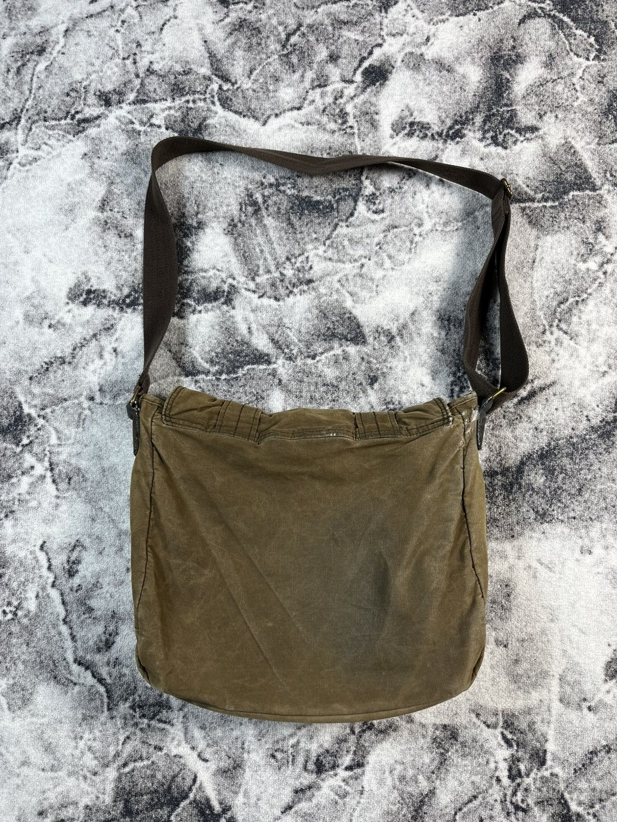 Other Vintage Canvas Messenger Bag Distressed Brown Large Size ONE SIZE - 11 Thumbnail