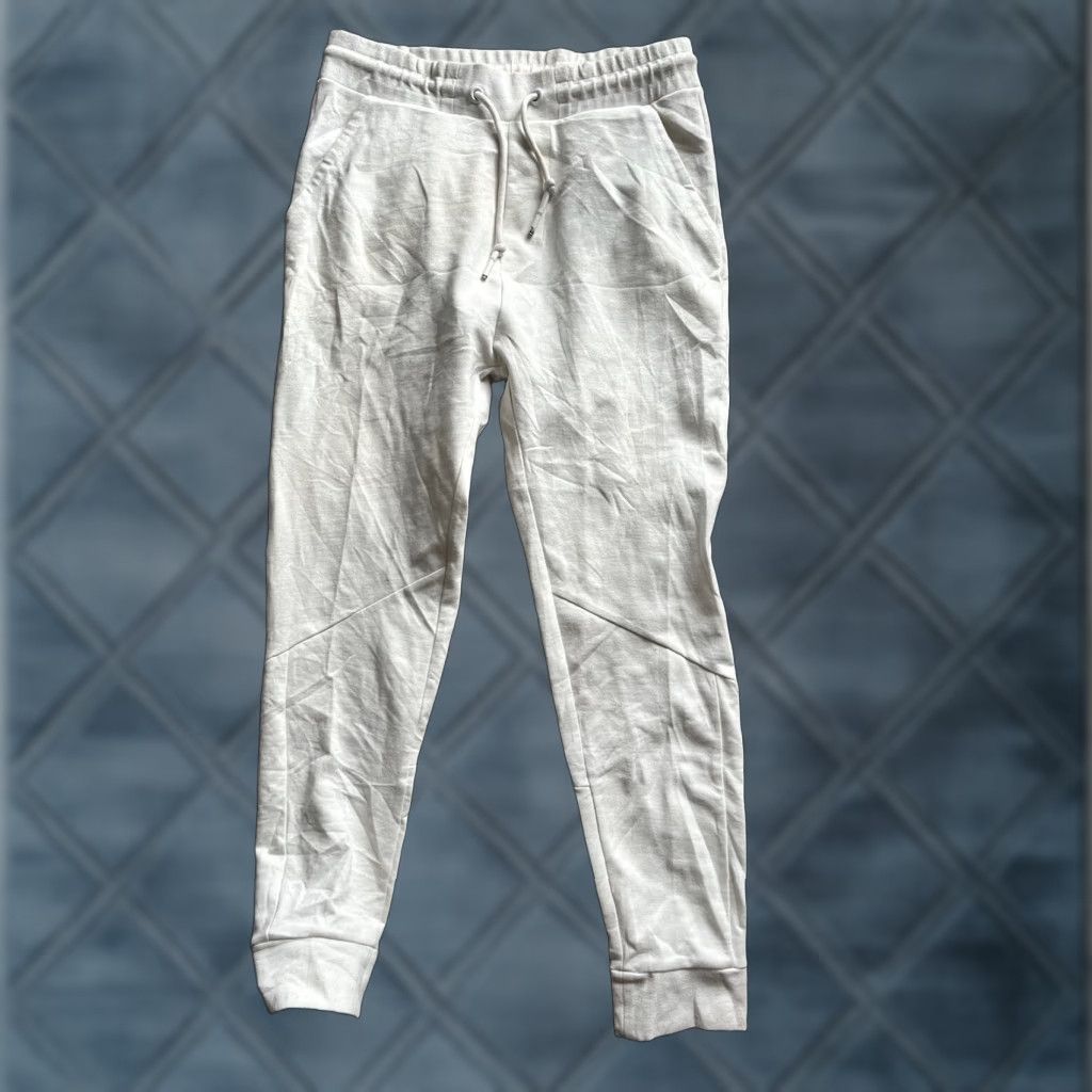 Zara VINTAGE Zara Sweatpants Joggers Womens M White Athletic Pockets Elastic Waist 27.5in Inseam Cotton-Poly Blend Pants Size 32" / US 10 / IT 46 - 1 Thumbnail