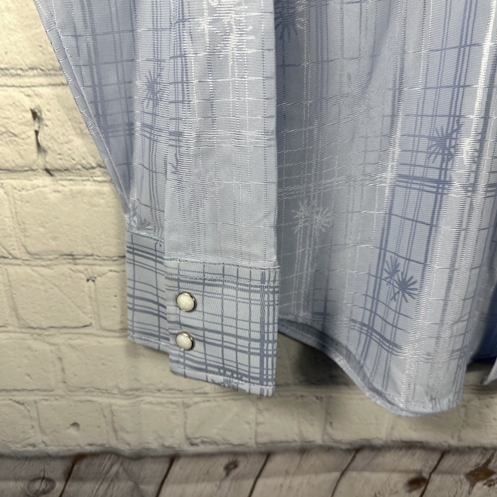 Levi's VINTAGE Levi's Shirt Mens M Blue Western Pearl Snap Sample 70s Cowboy Retro All Seasons Long Sleeve Button-Up Size US M / EU 48-50 / 2 - 4 Thumbnail