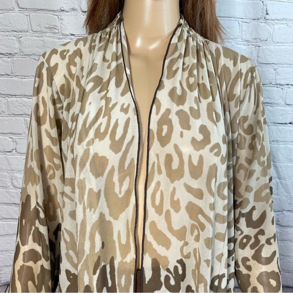 Other Susan Graver Animal Print Open Front Cardigan Size L Size L / US 10 / IT 46 - 5 Thumbnail