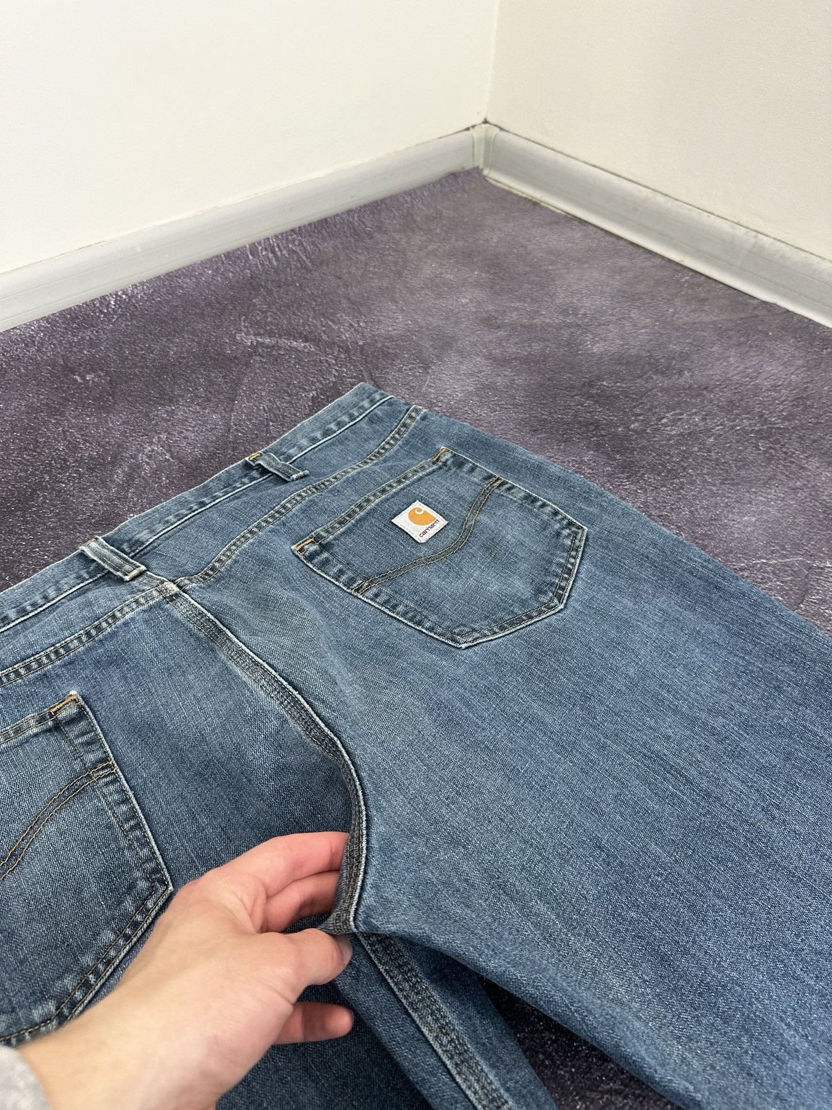 Carhartt Vintage Carhartt Faded American Opium Baggy USA Work Jeans Size US 42 / EU 58 - 7 Thumbnail