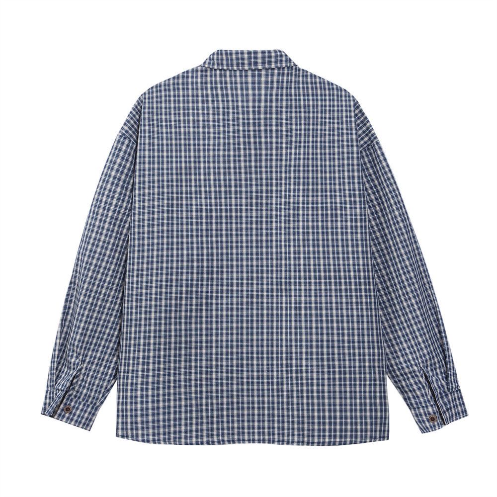 Japanese Brand × Vintage Men's hip-hop cartoon bear loose plaid long-sleeved shirt Size US M / EU 48-50 / 2 - 2 Thumbnail